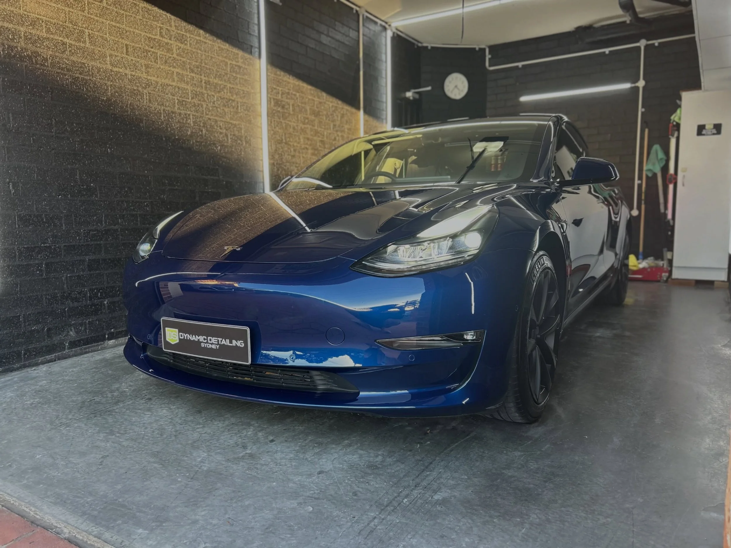 Tesla Model 3- Paint Correction &amp; Coating Package. 

Our client scored a bargain on his new (used) Model 3. The catch? It had seen better days. The paintwork was covered in heavy swirl marks and scratches. After an 18 hour paint correction and co