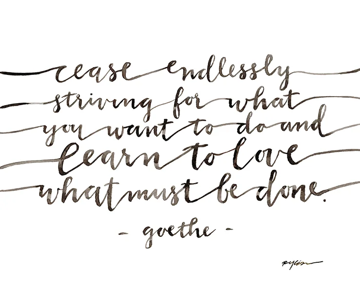 "Cease Endlessly Striving"