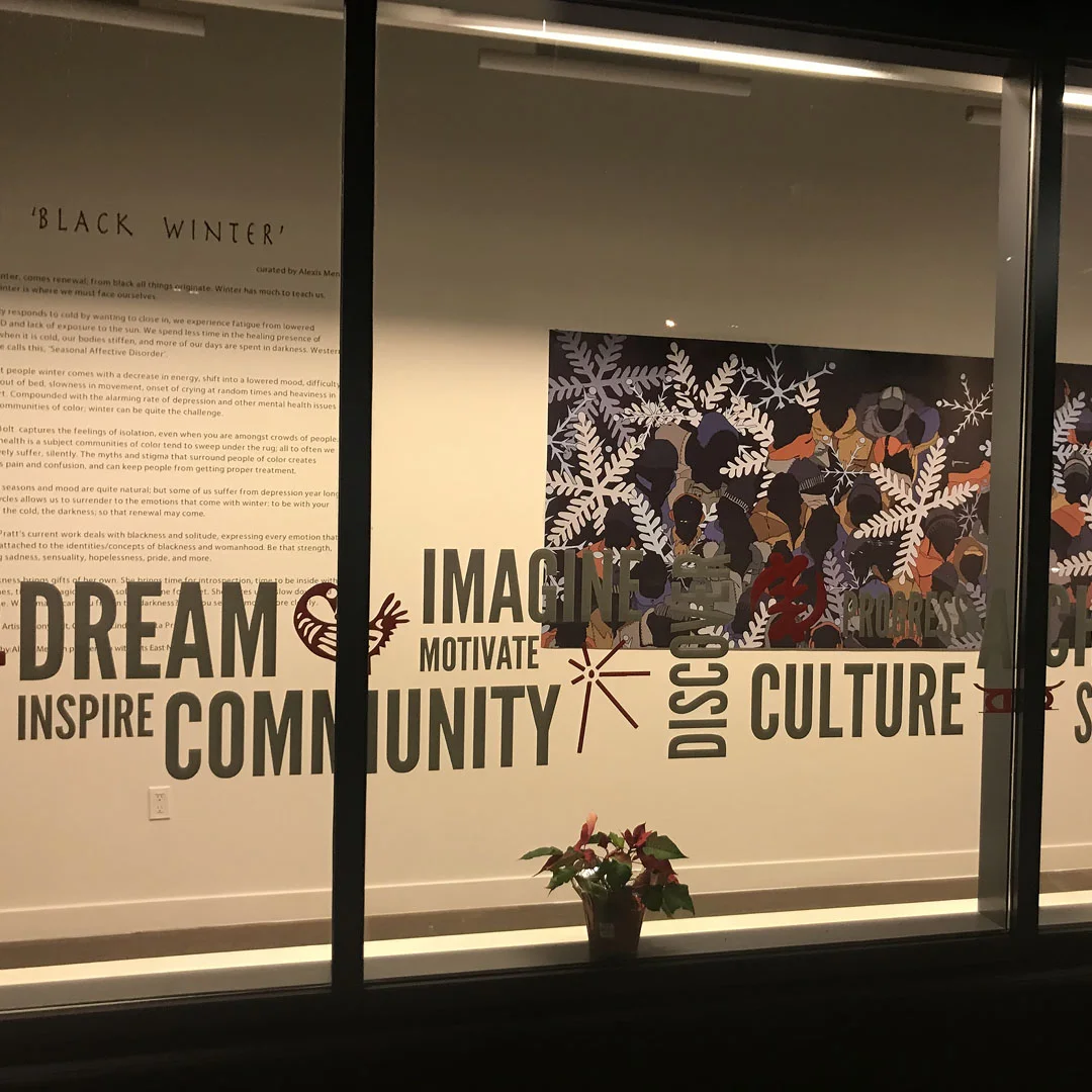 Arts East New York I am excited to announce that I am apart of the Black Winter show that is curated by Alexis Mena. The idea is to bring awareness to the mental health issues that aren't always openly addressed in communities of color and how the winter season plays apart on the mental state. On view at 534 Livonia Ave, Brooklyn New York (February 2018 - April 2018) 