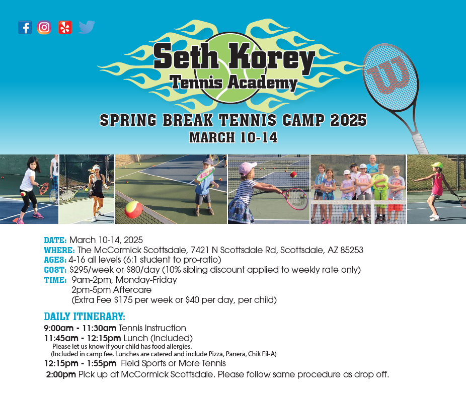Spring Break Tennis Camp﻿ ﻿2025 — Seth Korey Tennis Academy