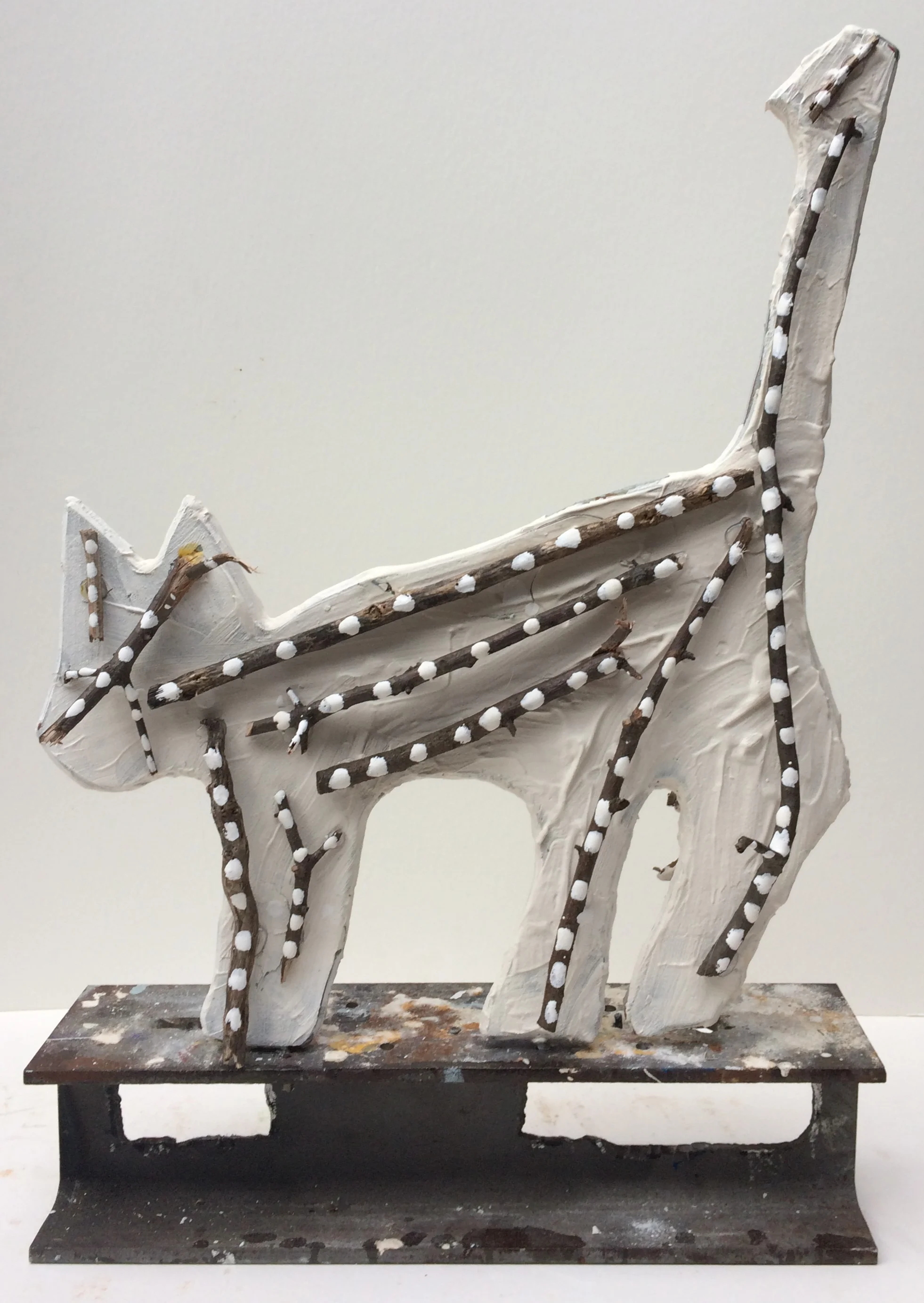 white dots on dark bones