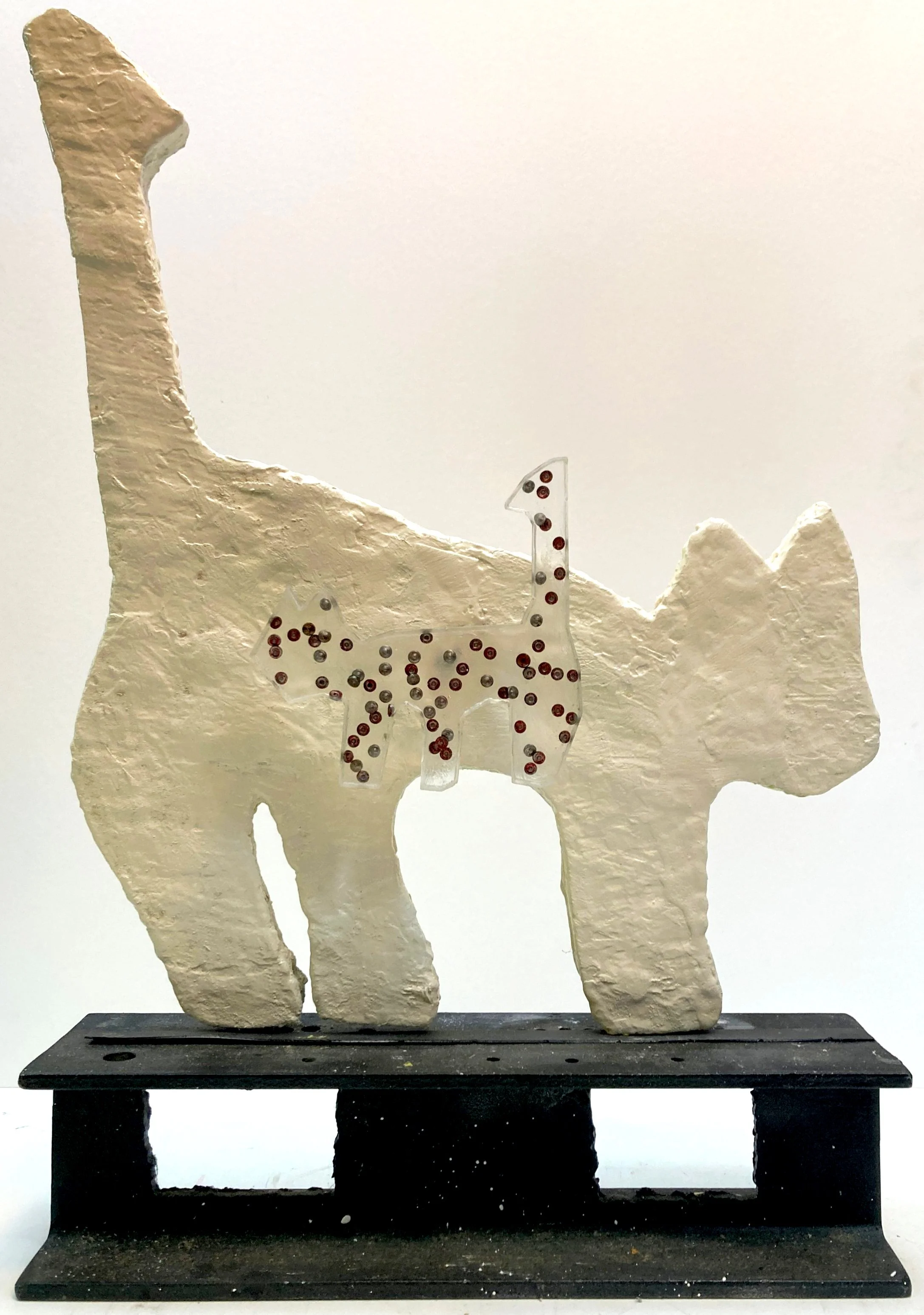 acrylic with red slugs