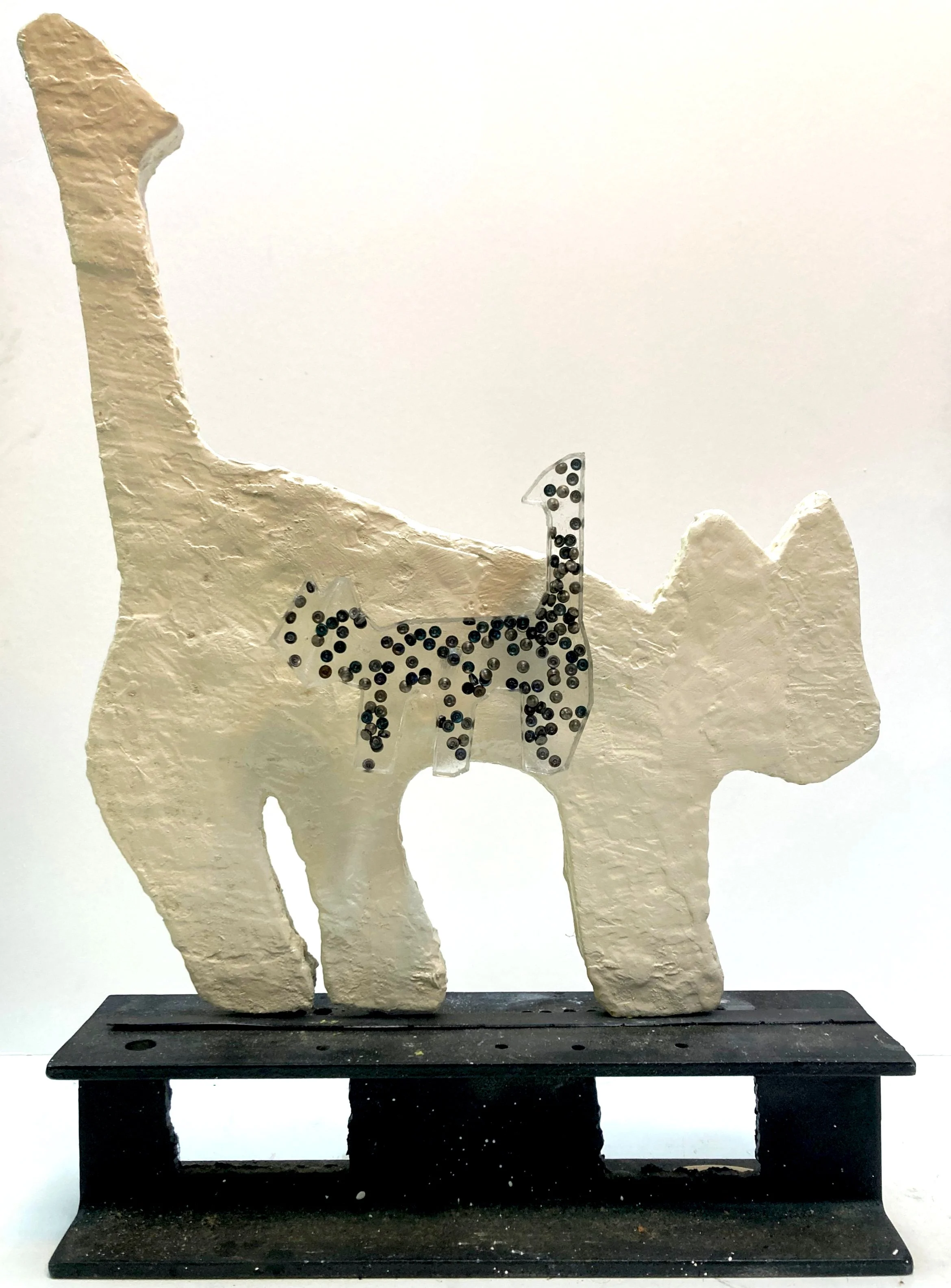 acrylic with green slugs