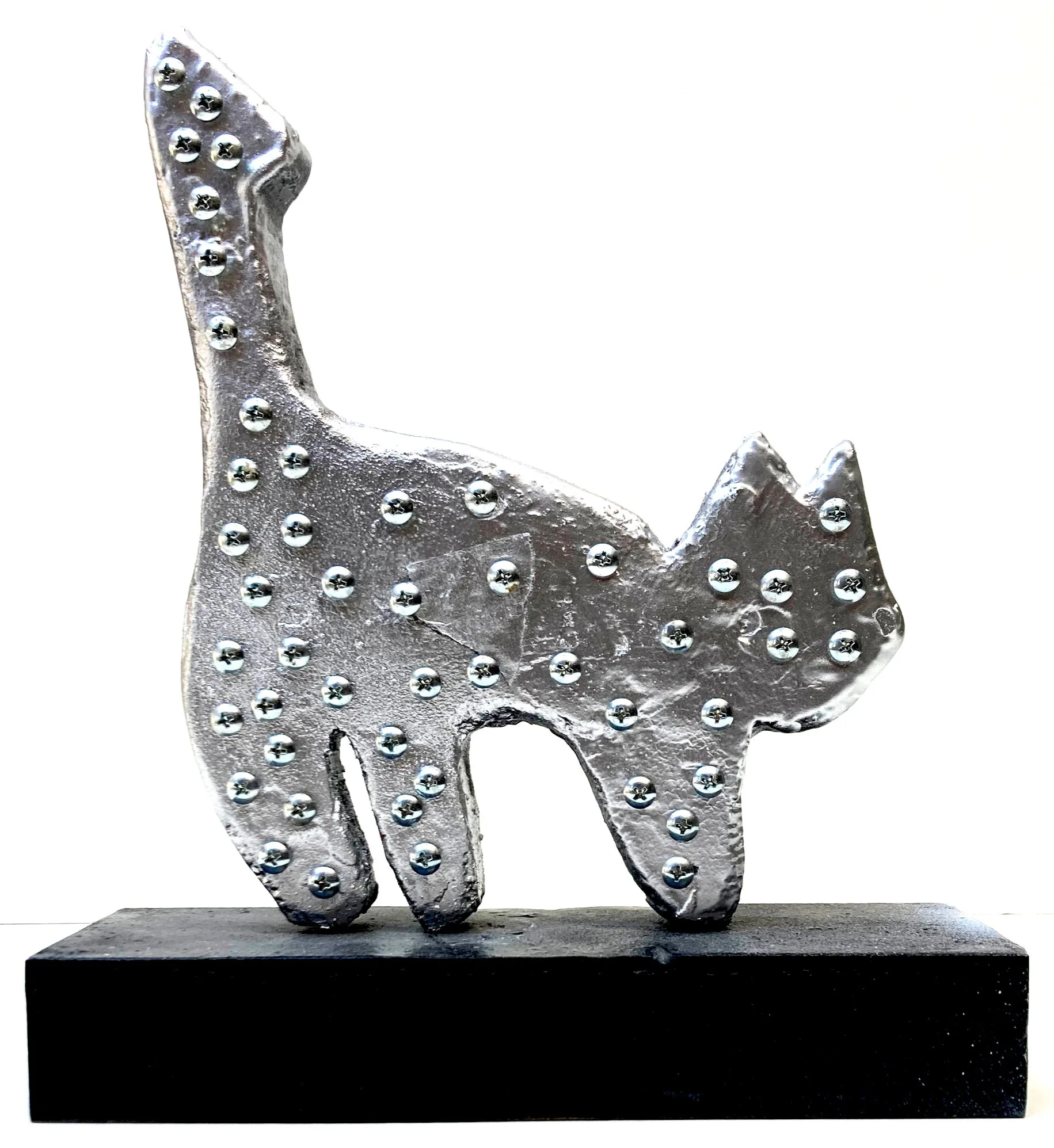 silver screws. silver pattern.