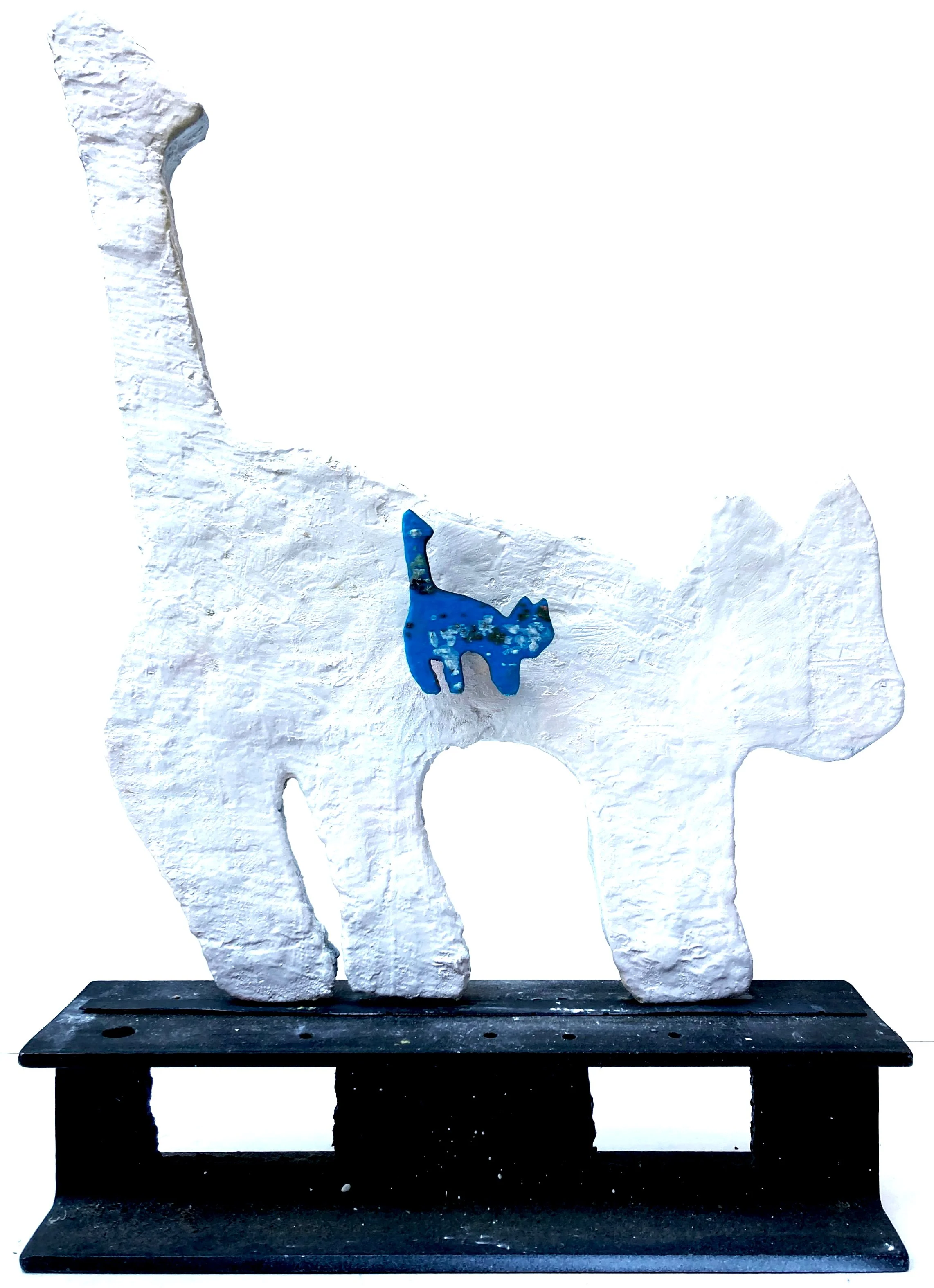 funky blue and white