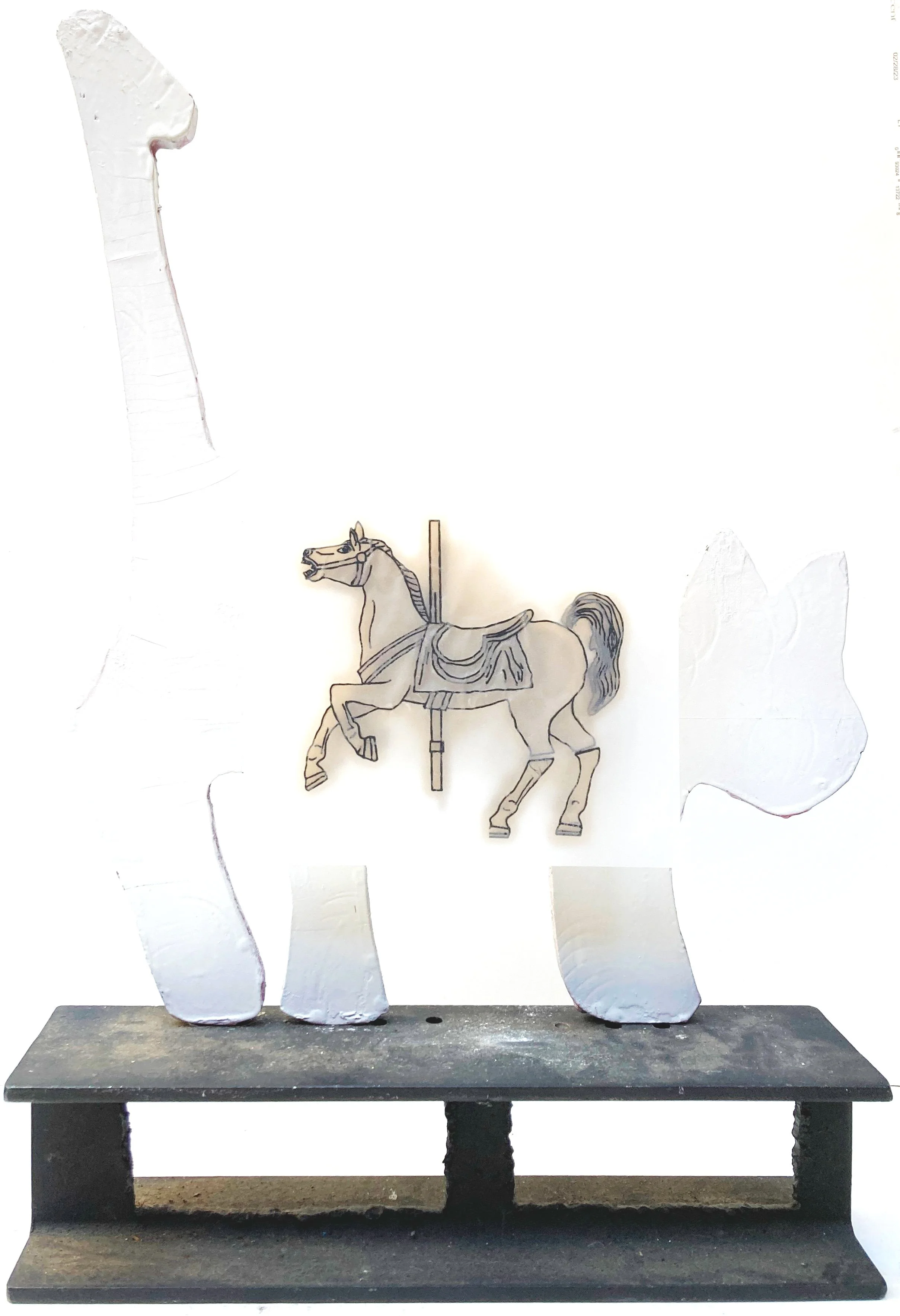 prancer with brown saddle backside of romance