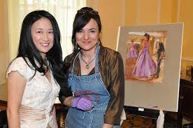 Painting live at Luly Yang Fashion Show