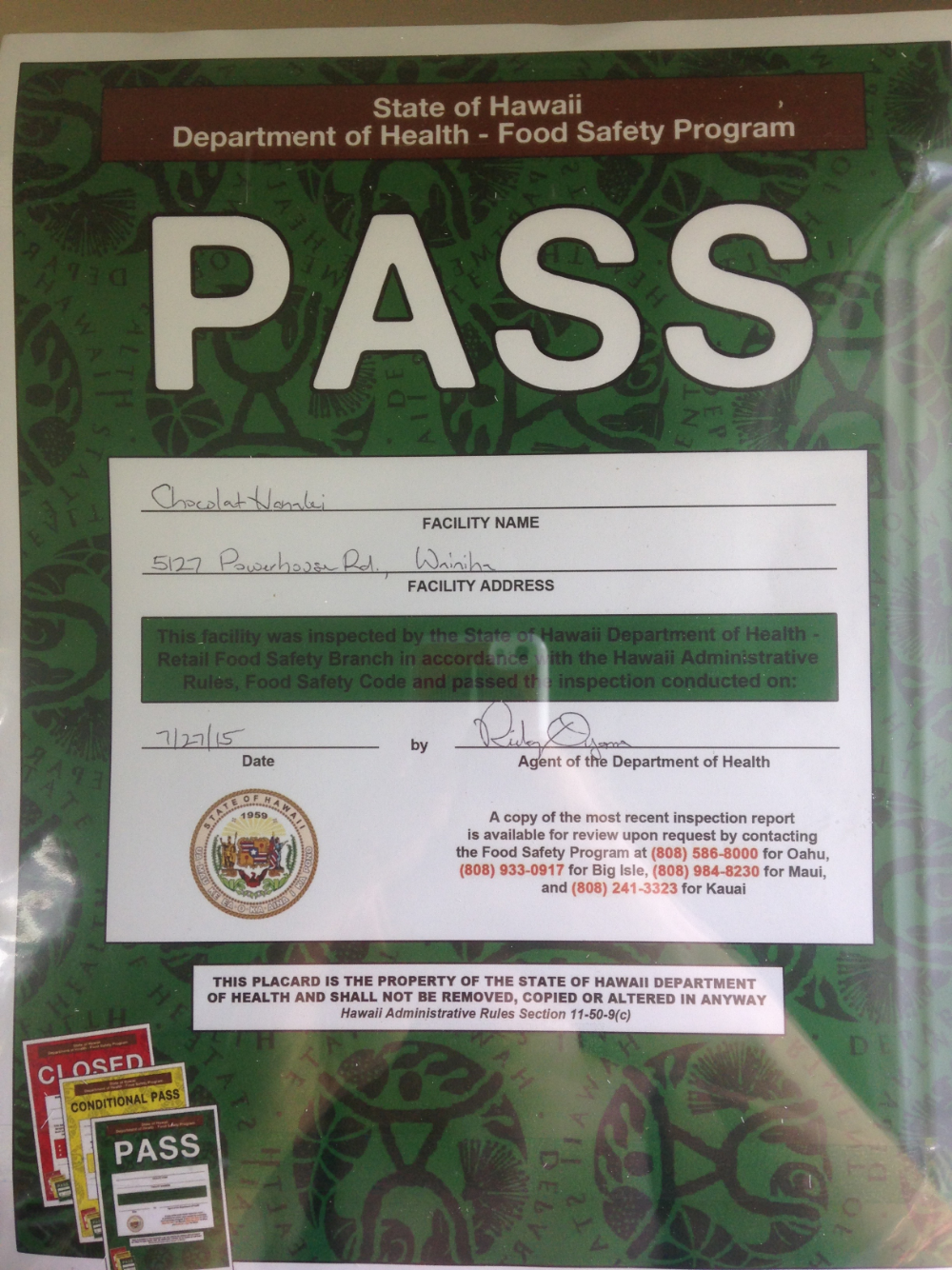 We passed with flying colors!!!! 