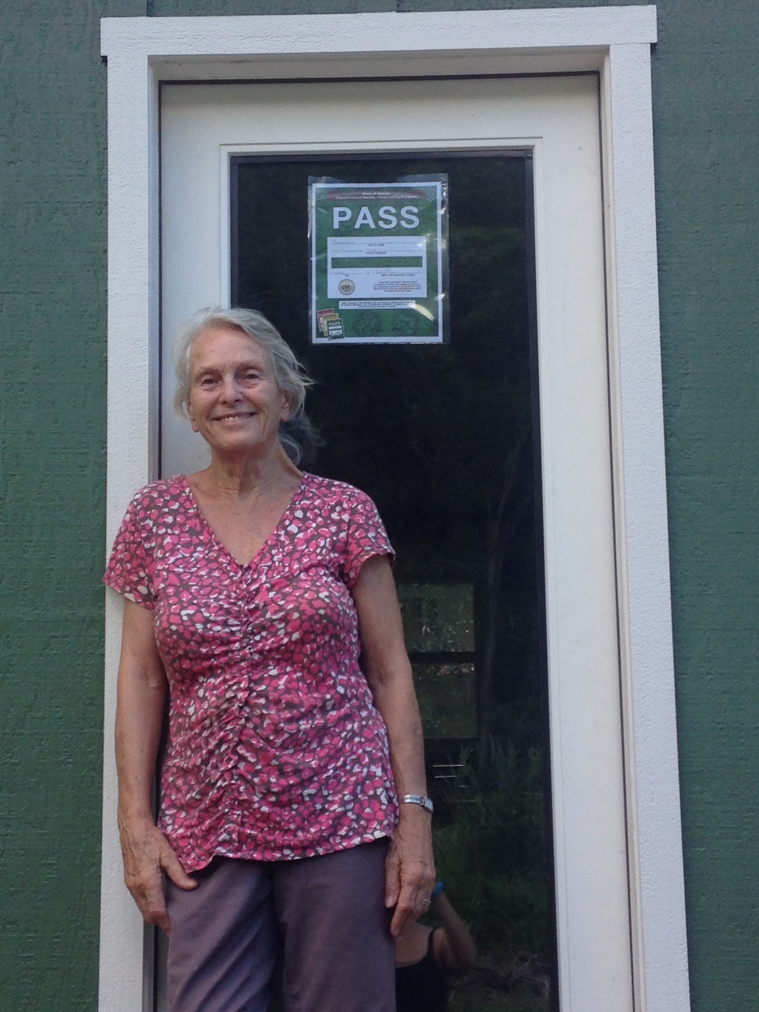 Irmgard is relieved / thrilled / ready to go! She was so excited that she actually allowed me to take her picture!! 