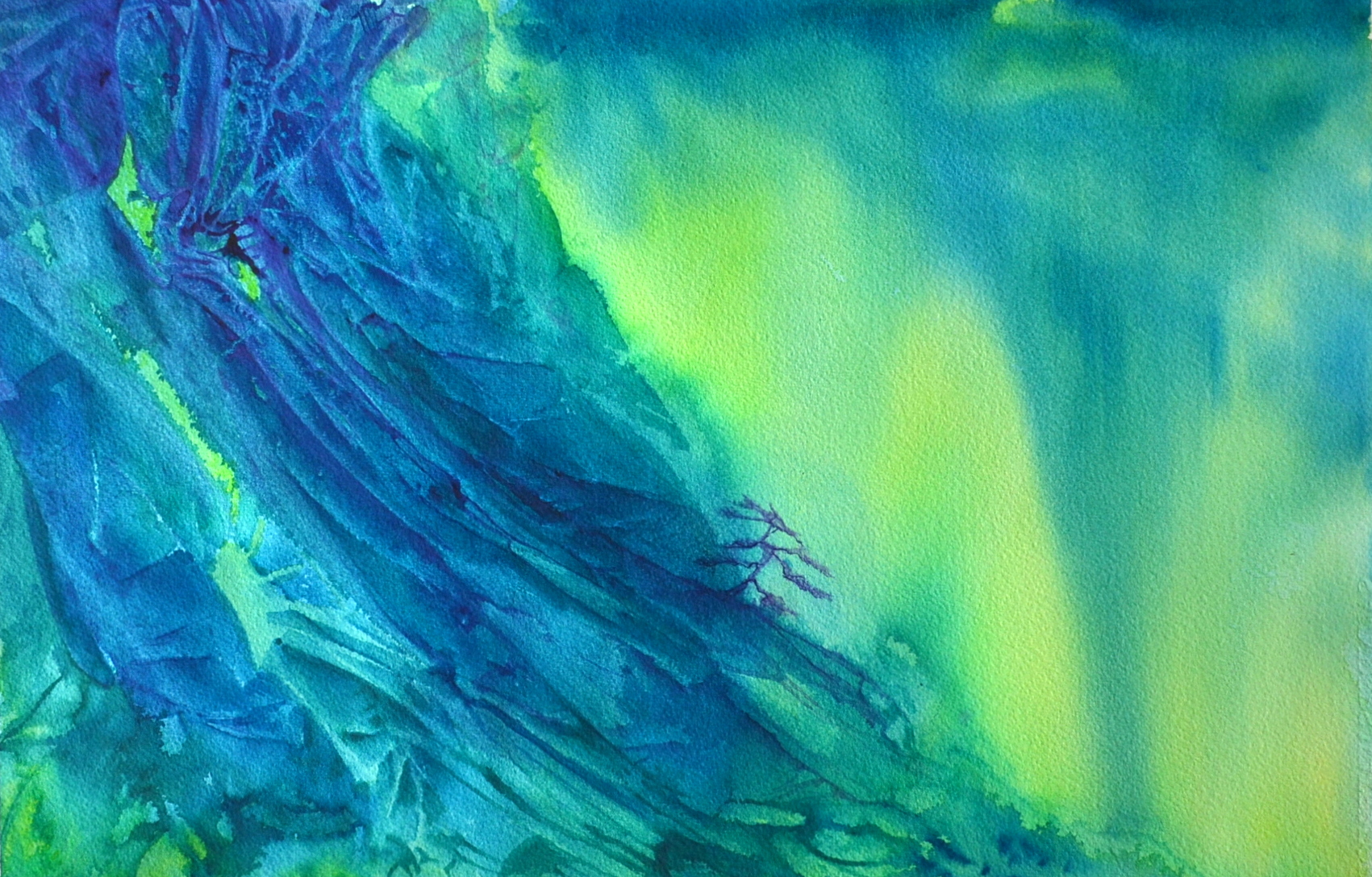 Watercolour. Green Dream. Size 56x38 cm. Unframed. Price $250.00.JPG