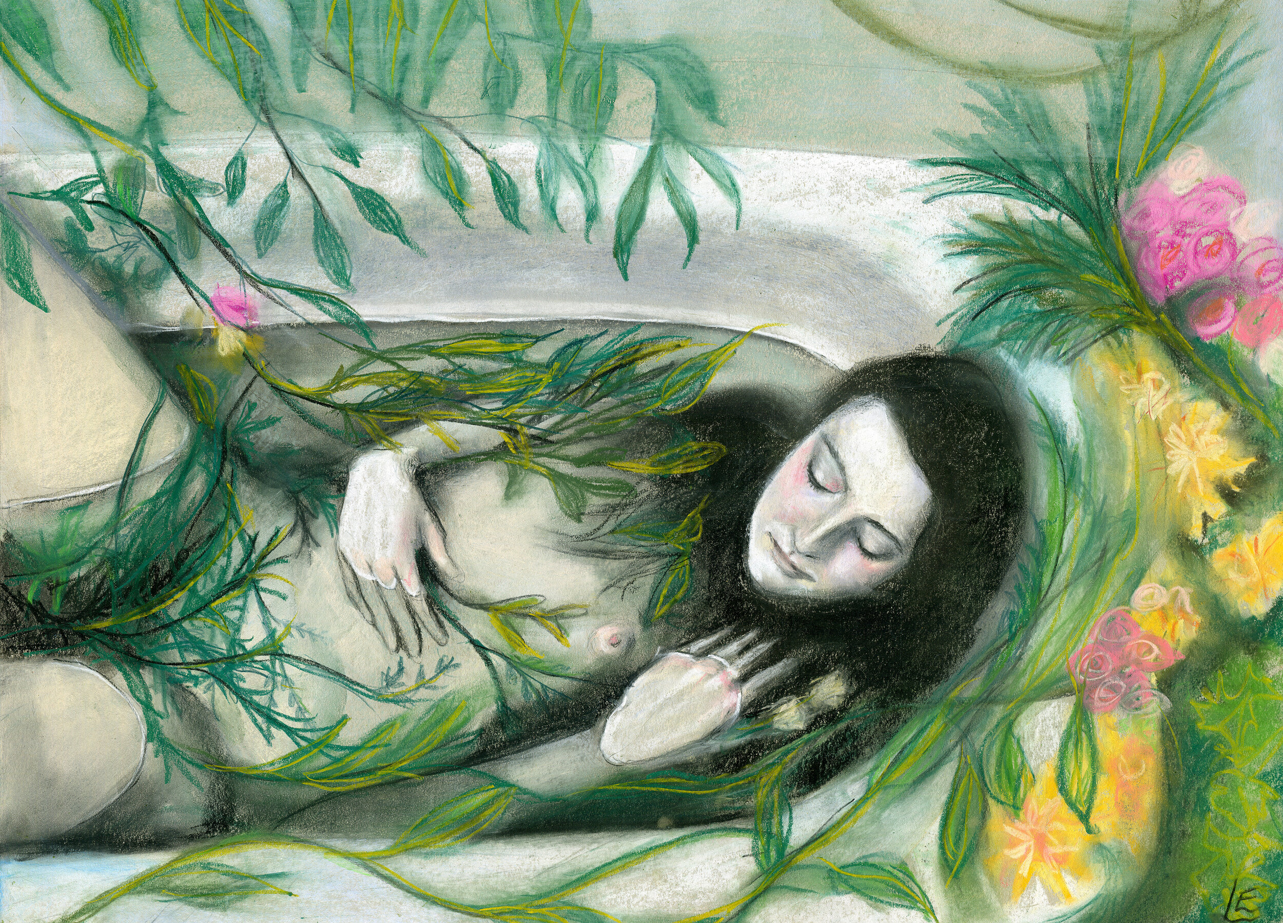 Daintree Dreaming in the Bath IV (Inspired by Ophelia)