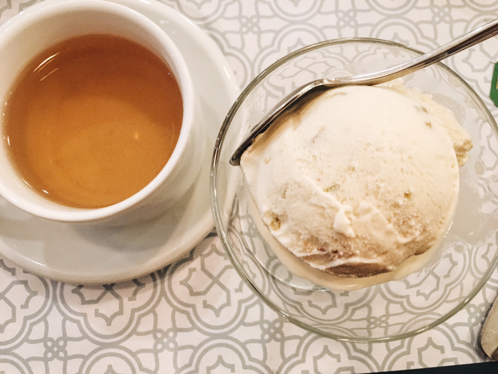 Mint Tea, Nuts and Roses ice cream