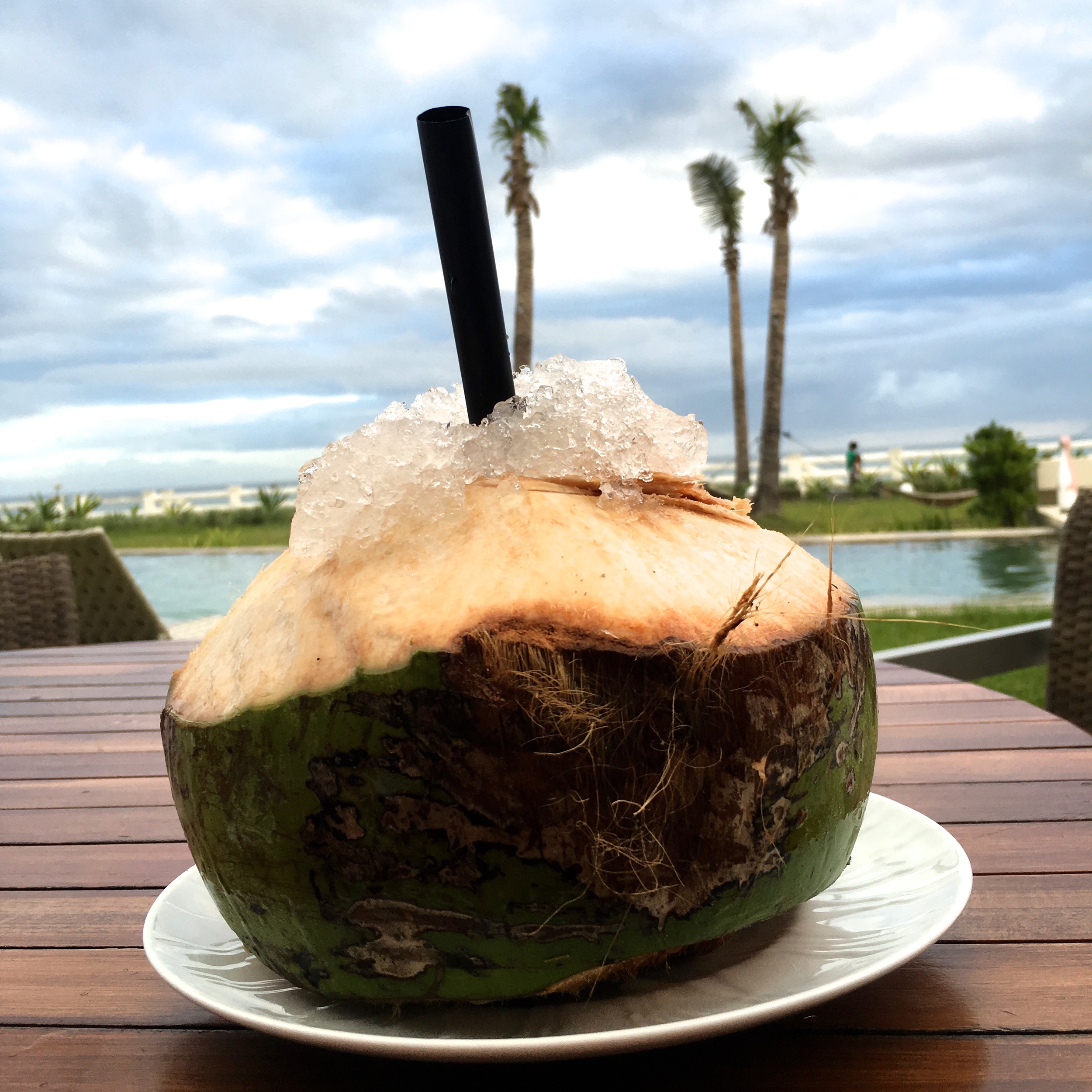 Iced buko (coconut) shake from Costa Pacifica.