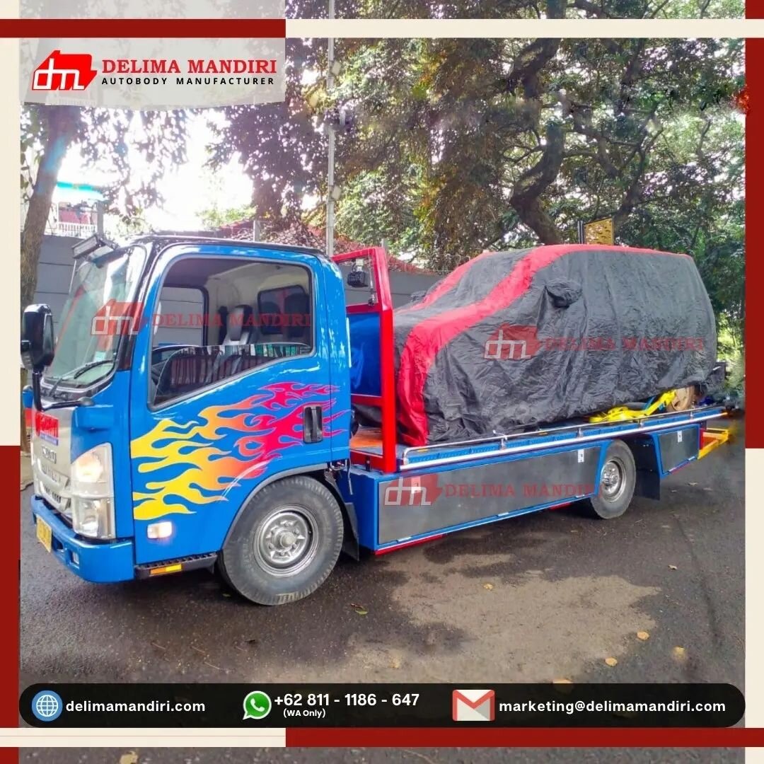 Gaban Towing Truck by Delima Mandiri.

Dapatkan informasi lengkap untuk spesifikasi kendaraan dengan desain sesuai kebutuhan anda.
Info lebih lanjut dapat menghubungi kami : 
Telp : 0251 - 8324842
WA : 0811 1186 647
Email : marketing@delimamandiri.co