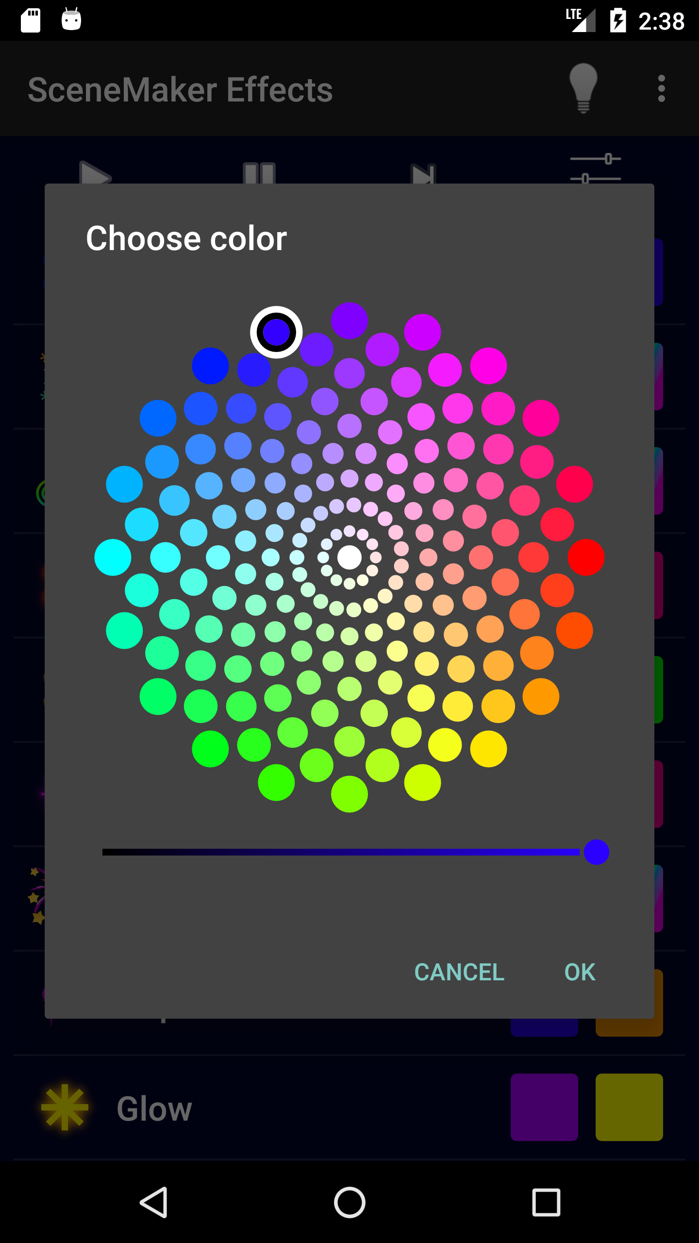 Color and Brightness Picker.