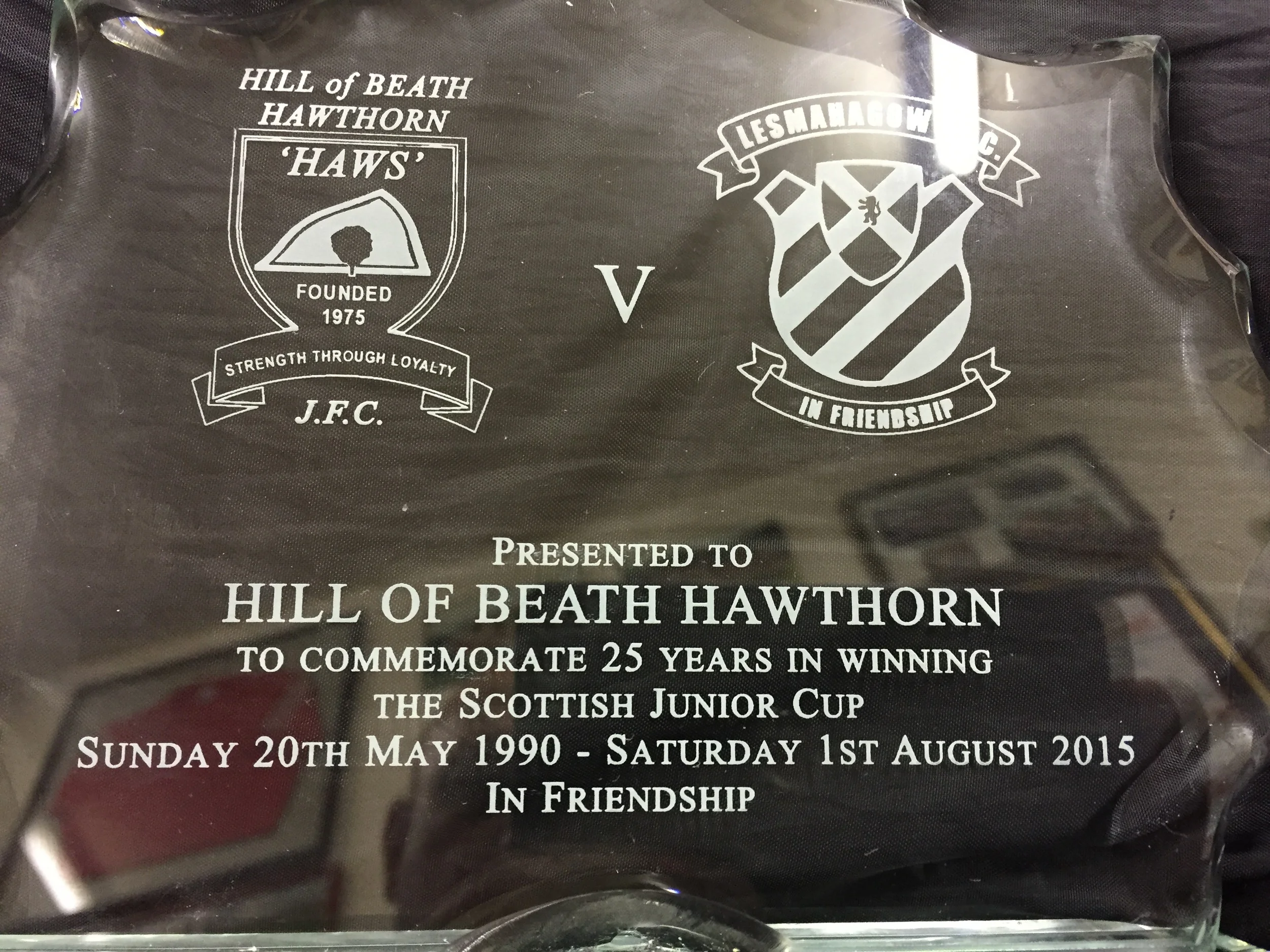 Once again ALL at the club thank you for this gift.