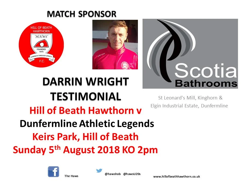 Darrin Wright Testimonial Sunday 5th August