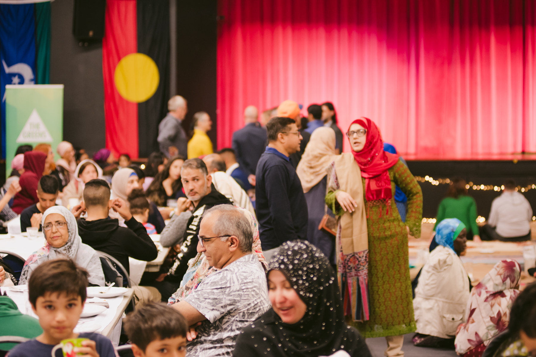 A Community Iftar Dinner thrown by the Australian Greens in May, 2019.