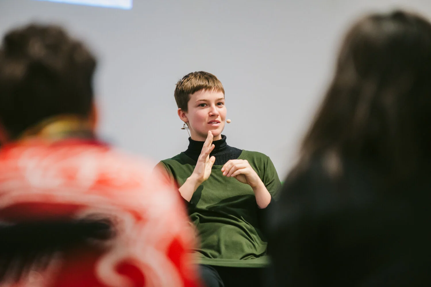 Amanda Haworth at episode 10 (Amy Learmonth) of Workaround, RMIT Design Hub, 2018