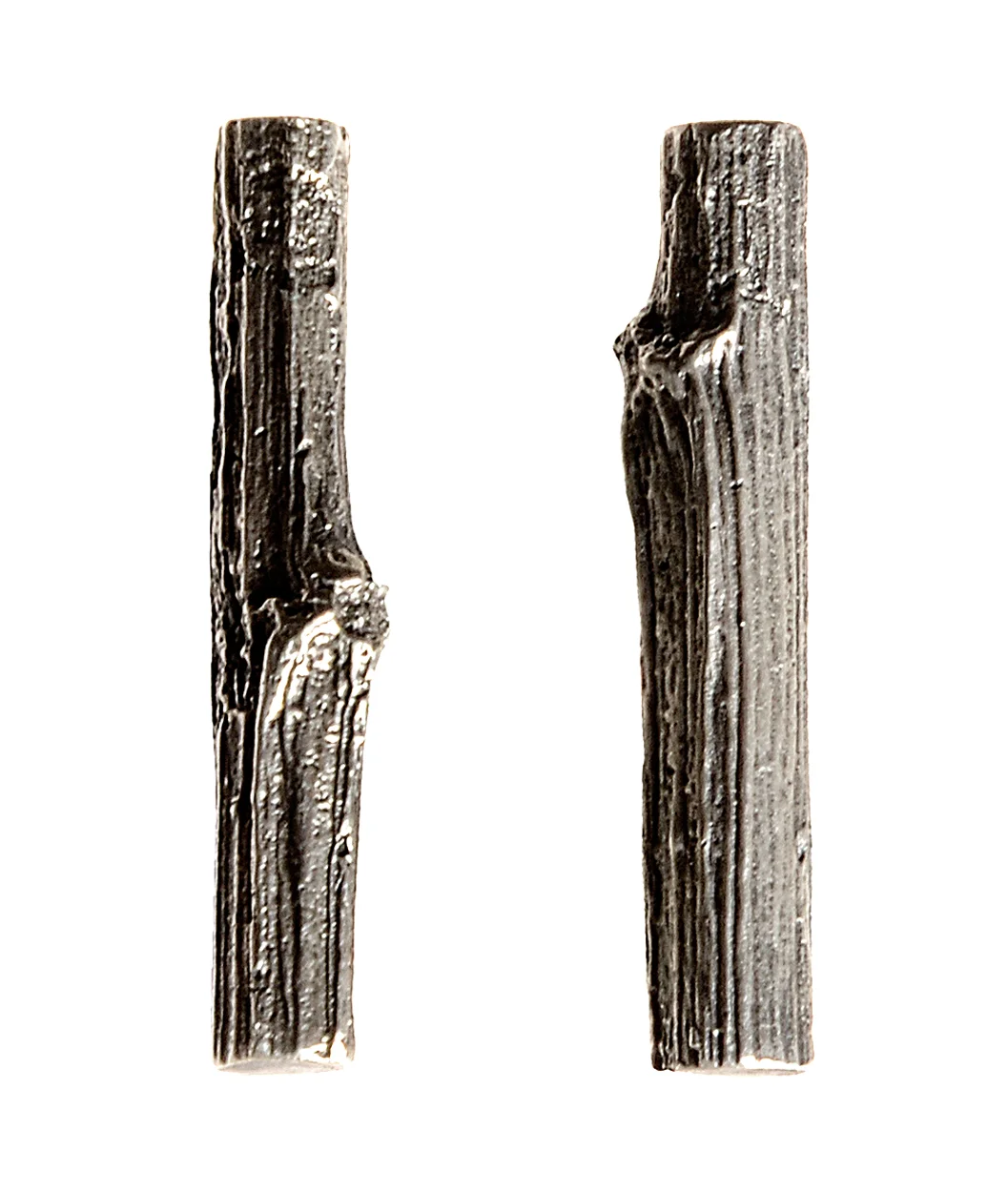 Hanami Studs - Oxidised Silver