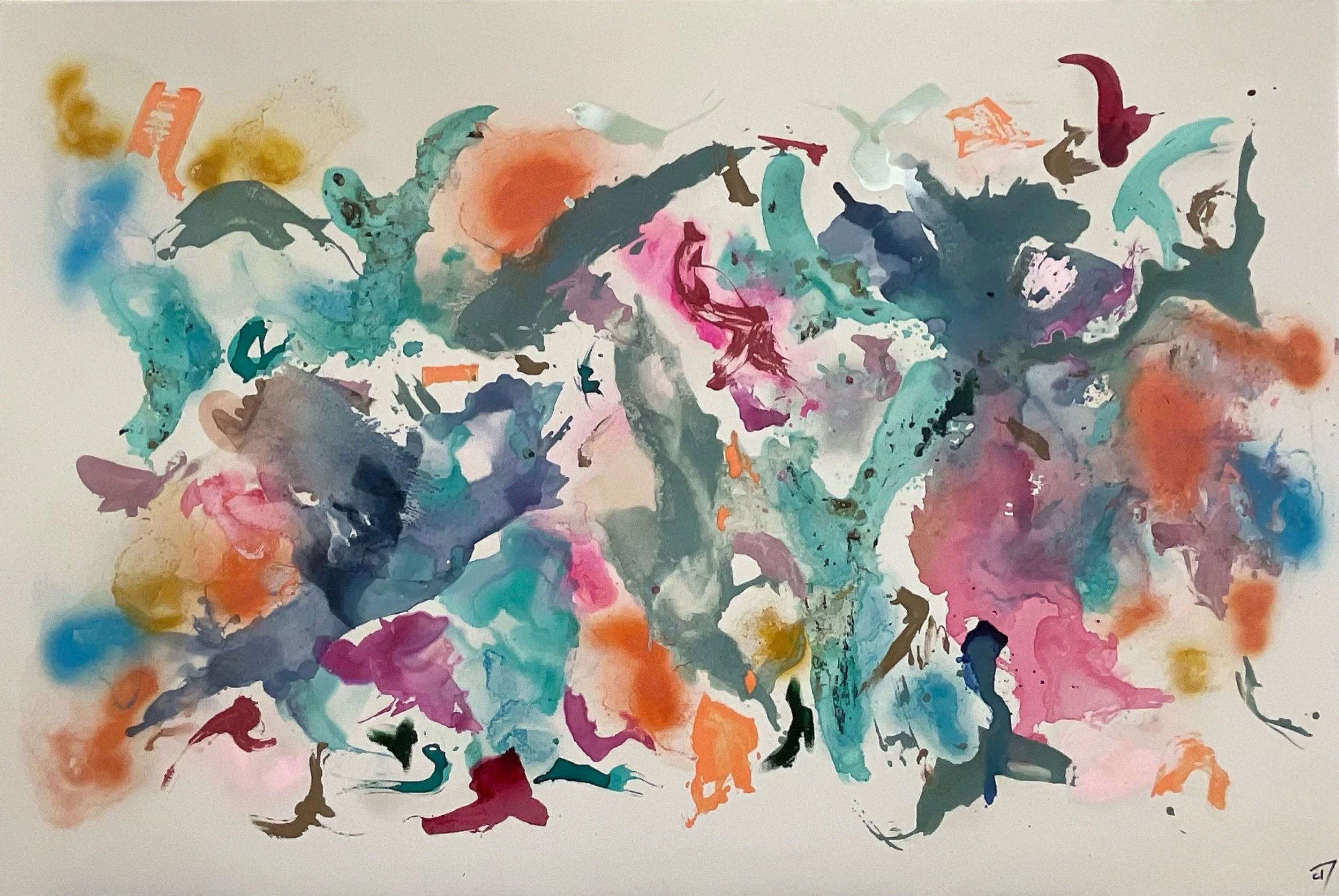 Caminando de la mano  150x100