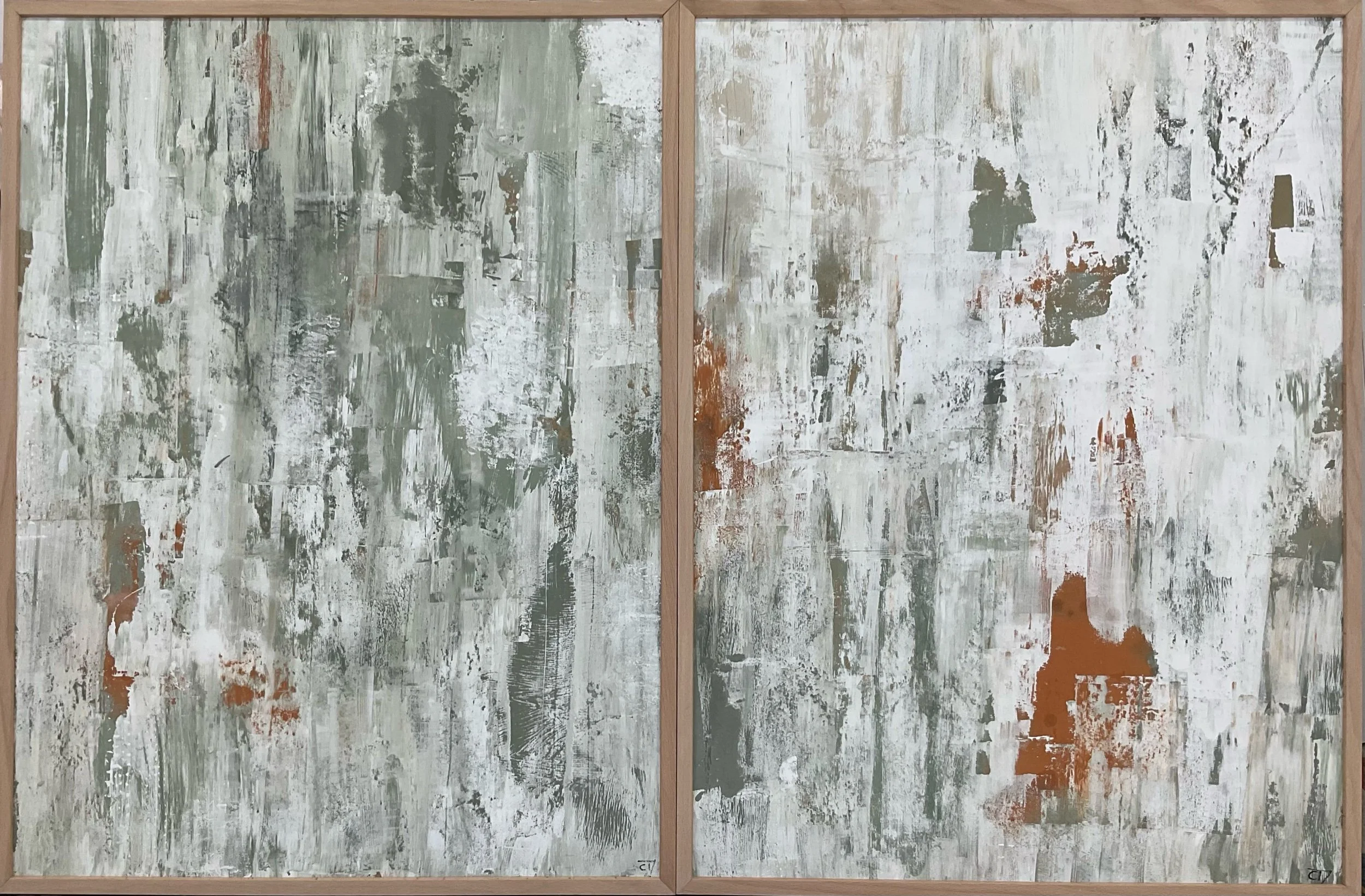 Colección: Con paz el el alma   (diptico enmarcado) 90x60