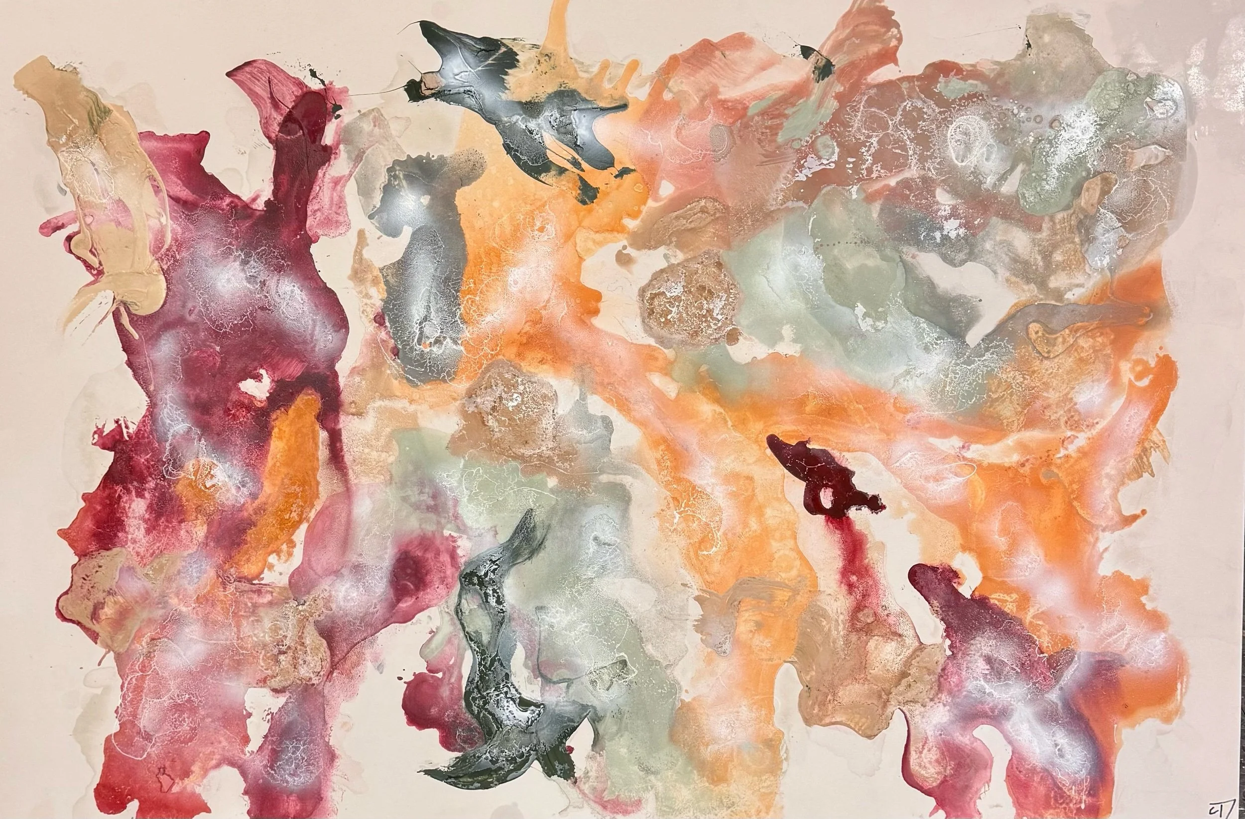 Latidos hechos de color.  150x100