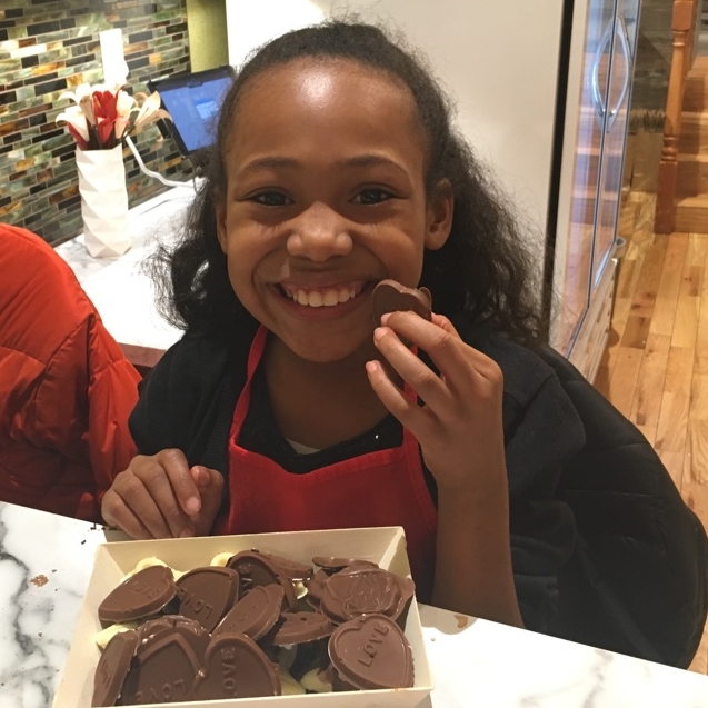   One happy, chocolate-loving girl.  
