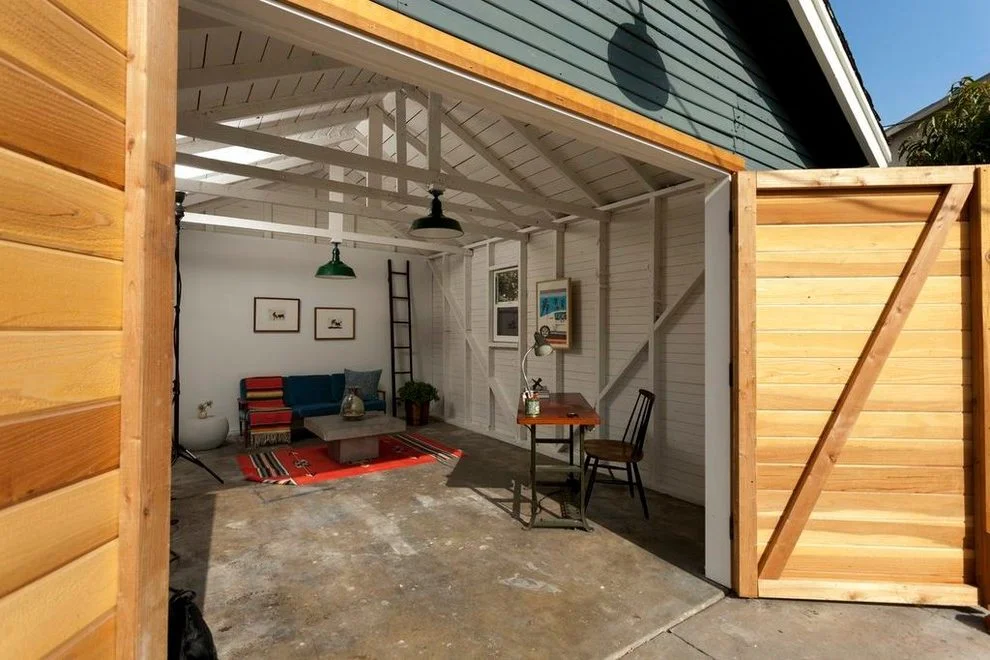 garage-ceiling-shed-eclectic-with-wall-art-square-decorative-pillows.jpg