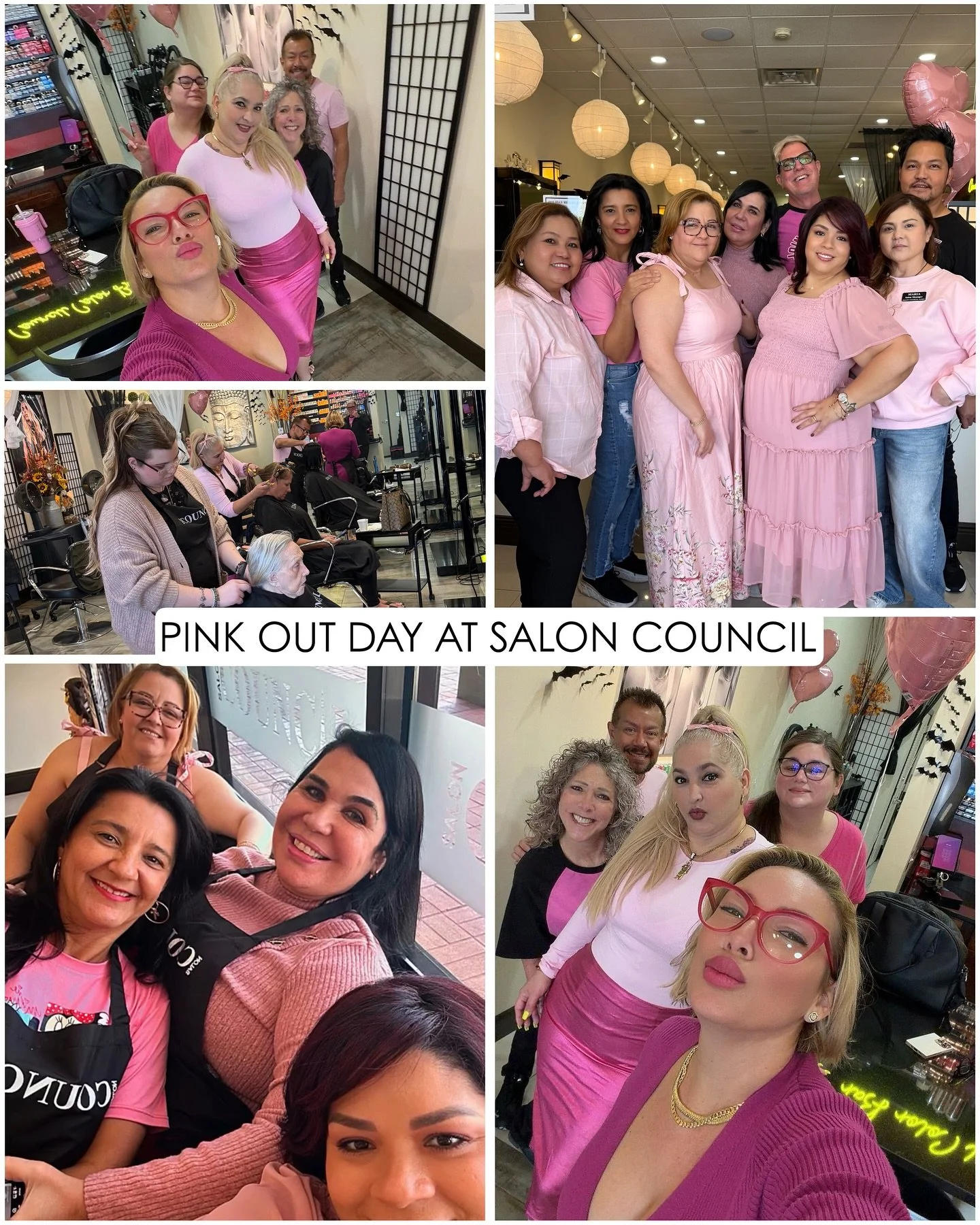 🎀💗 Pink Out Day at Salon Council! 💗🎀
A day filled with unity, love, and strength as both our Pines and Weston teams came together &mdash; dressed in pink and showing support for Breast Cancer Awareness Month. 🌸✨

From behind the chair to every s