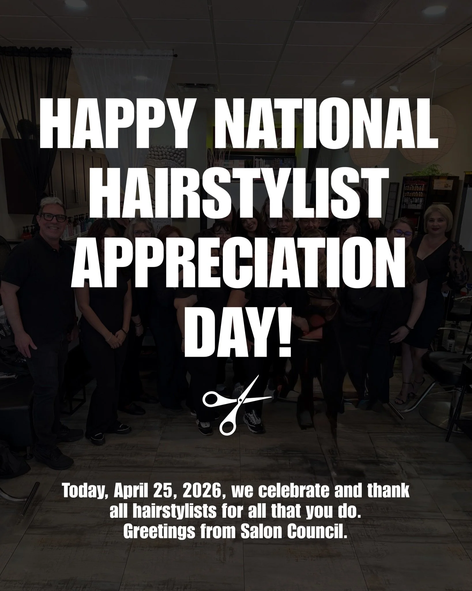 ✂️🎉Today we celebrate our incredible team at Salon Council&mdash;thank you for your passion, creativity, and dedication to every guest you serve. 
We appreciate everything you do, today and every day.🙏

Greetings from the Salon Council family 💛

#