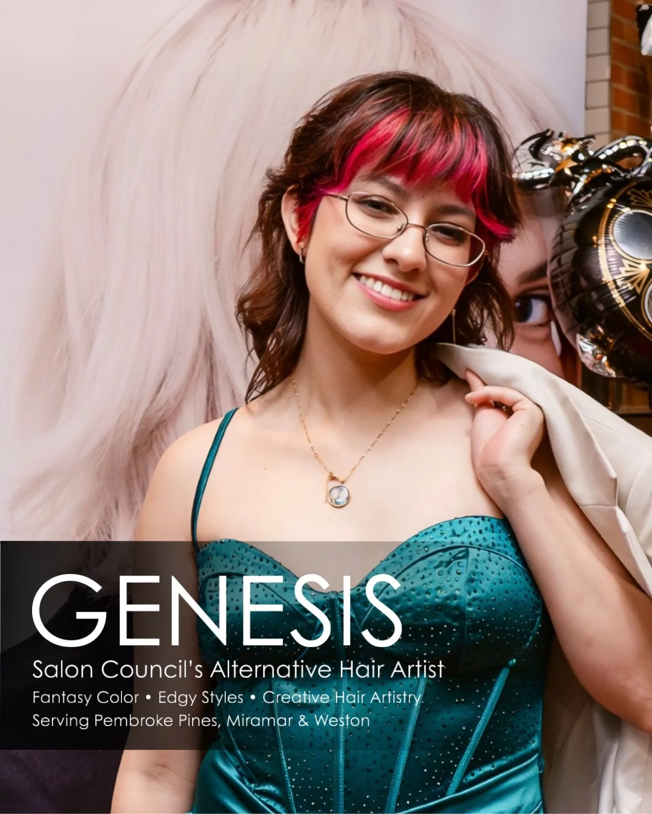 Meet GENESIS ✨ @genyx16 
Our edgy, artistic hairstylist at Salon Council who loves creating bold transformations, fantasy colors, alternative hair, textured cuts, and expressive looks that stand out.

You don&rsquo;t have to drive to Miami or Fort La