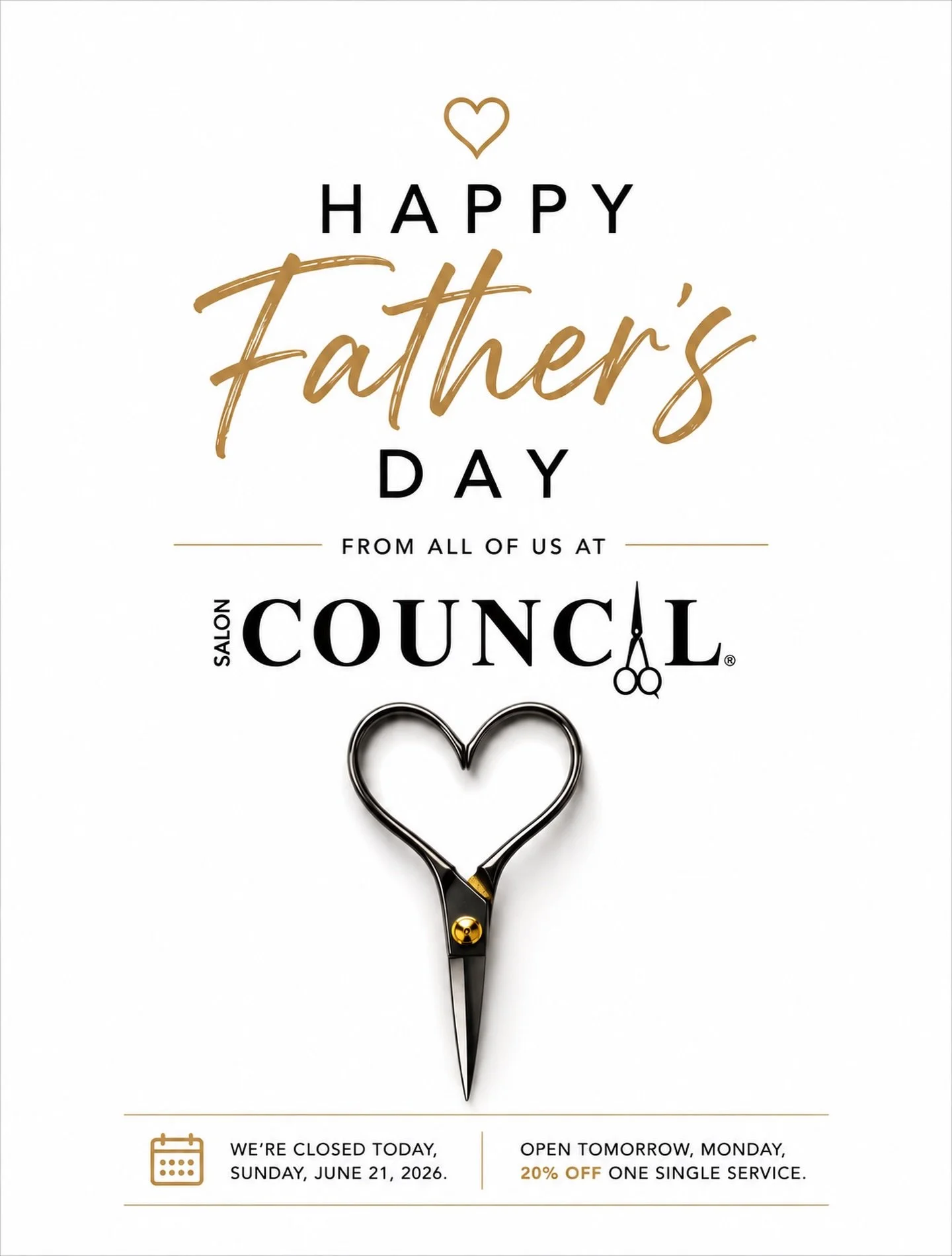 Happy Father&rsquo;s Day to all the amazing dads! ❤️

Thank you for your love, strength, guidance, and support every day. Wishing you a day filled with family, happiness, and celebration.

From all of us at Salon Council.

#HappyFathersDay #SalonCoun