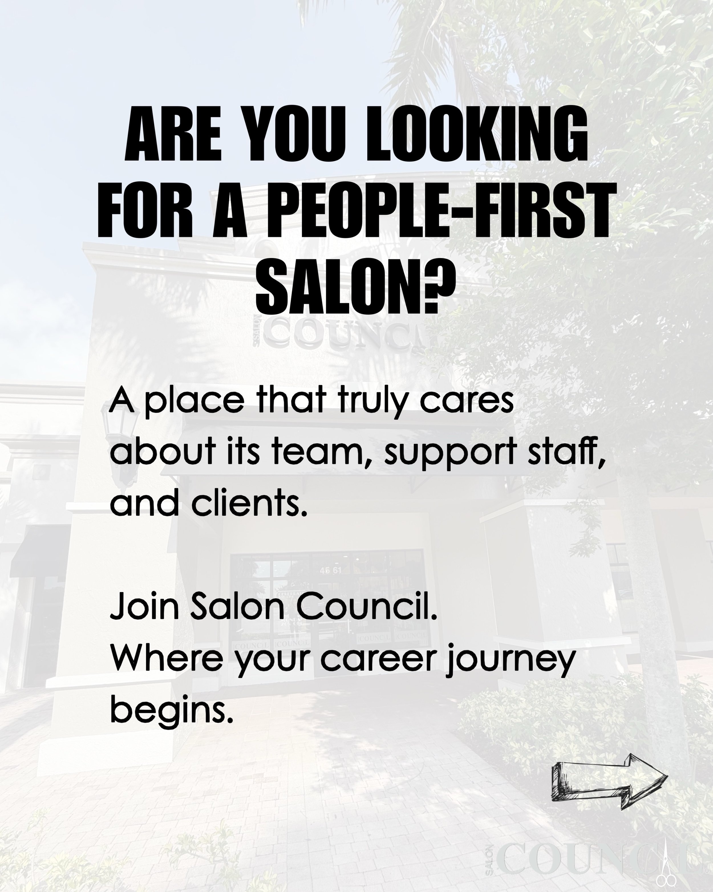 We&rsquo;re hiring! ✨

Looking for a salon that invests in your growth, supports your goals, and truly cares about its team?

At Salon Council, you&rsquo;ll find ongoing education, hands-on mentorship, career development, great benefits, schedule fle