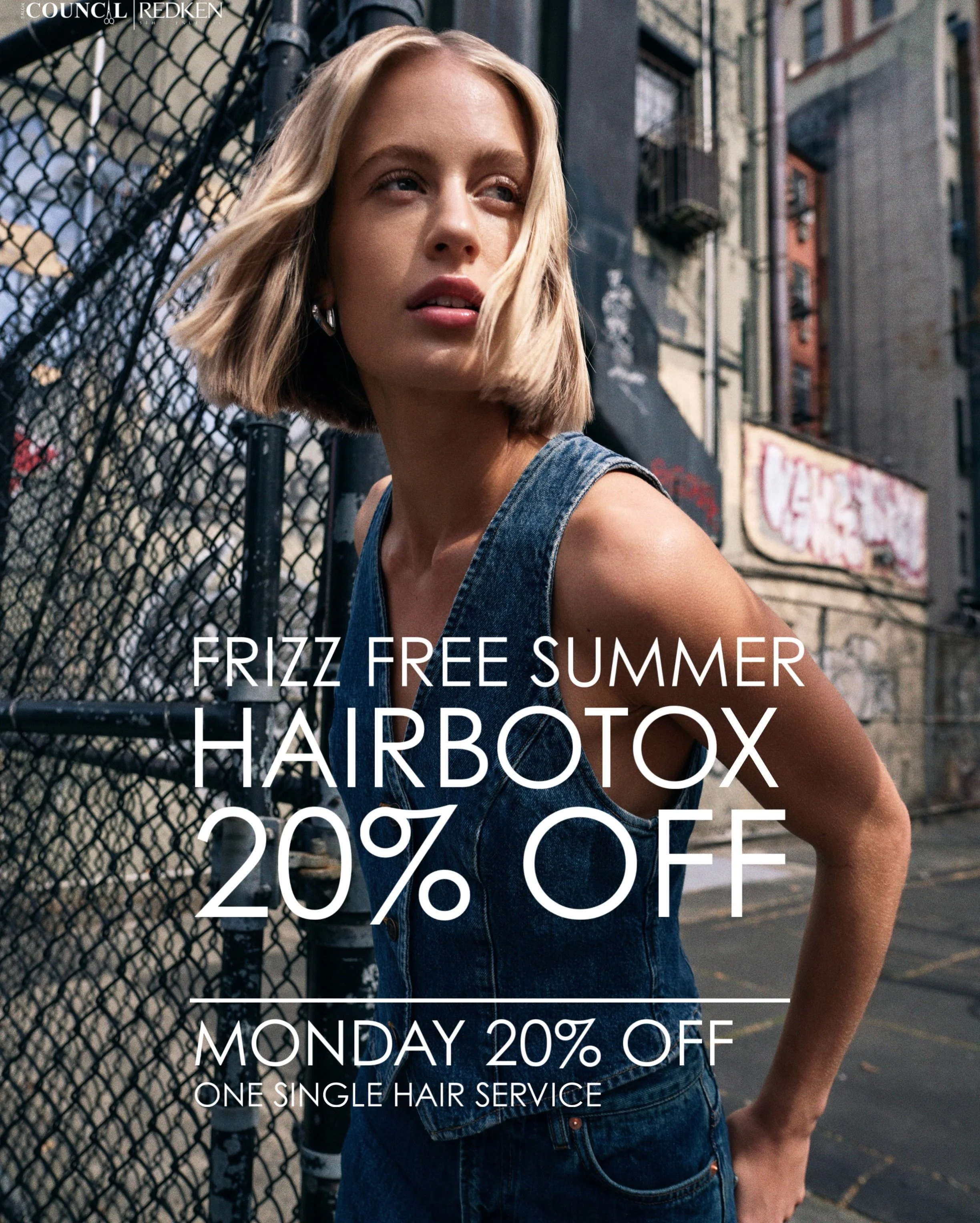 ☀️ FRIZZ-FREE SUMMER IS HERE! ☀️

Your favorite summer specials are back at Salon Council! 💛

✨ 20% OFF HairBotox 📅 All week (excluding Saturdays)

✨ 20% OFF One Single Hair Service 📅 Every Monday in July &amp; August

🛍️ 20% OFF Frizz-Free Favor