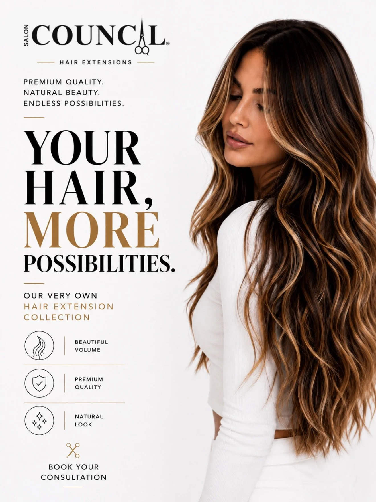 Something BIG is coming this fall. 🍂

Your Hair, More Possibilities.
Launching October 1&mdash;our very own Council Hair Extensions collection! 🤍

And there&rsquo;s more to love this fall:
✨ 20% OFF K&eacute;rastase Fusio-Dose Treatments
✨ Monday 2