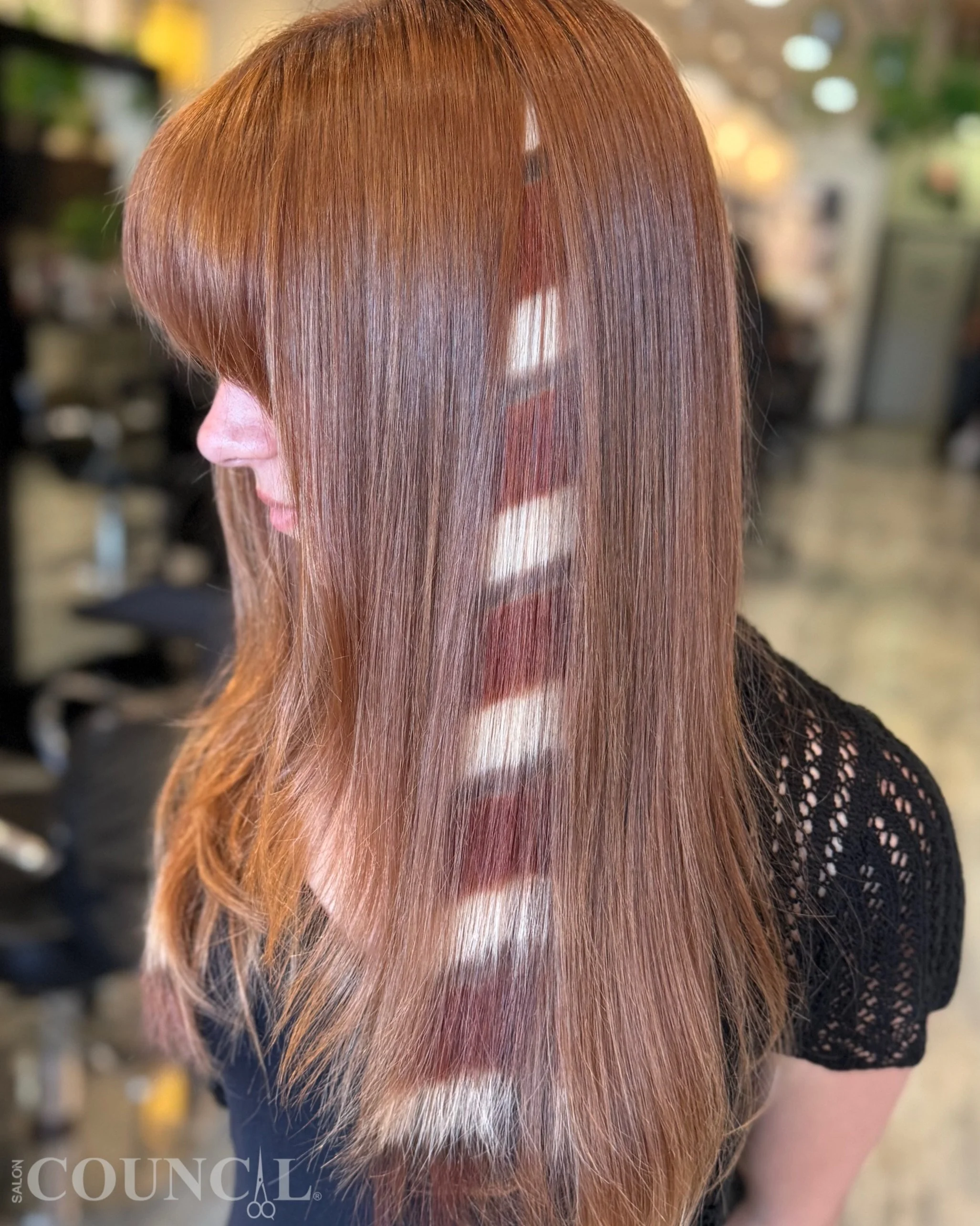 Bold color without bleaching your natural hair.
🧡🤎🤍

This customized raccoon-tail design was hand-painted by Bailee @styled.bybailee on Council Tape-In Hair Extensions, then installed by Maria @mariashairlove &mdash;giving an instant pop of altern