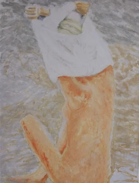 Figure and Water, Oil on Canvas, 34 x 48 inches, 2015 2