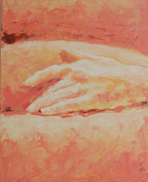 Hand, Oil on Wood