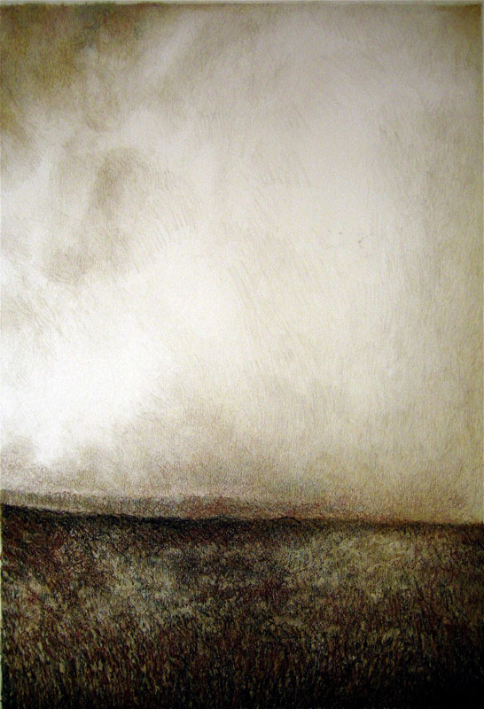   Dark Cloud,&nbsp; Graphite and Oil Crayon on Paper, 16 x 22 inches, 2012 