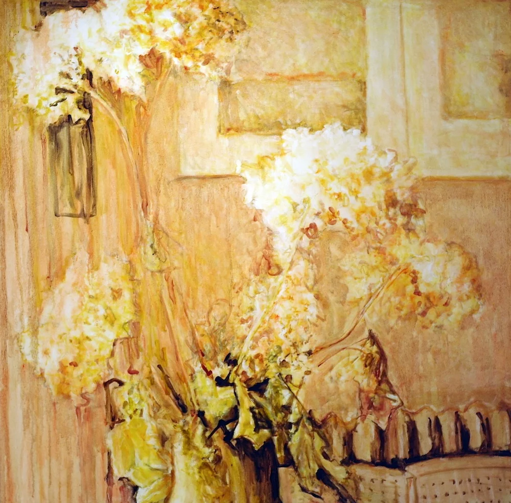 Brown Flowers, Oil on Canvas, 48 x 48 inches, 2014 8