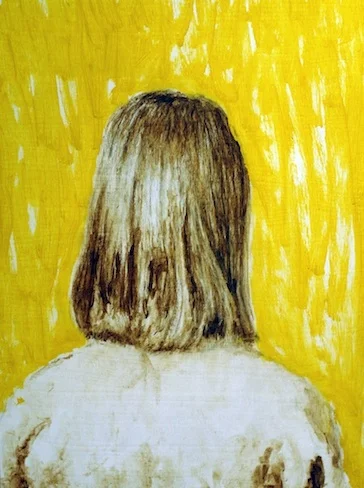 Looking Through Yellow, Oil on Wood