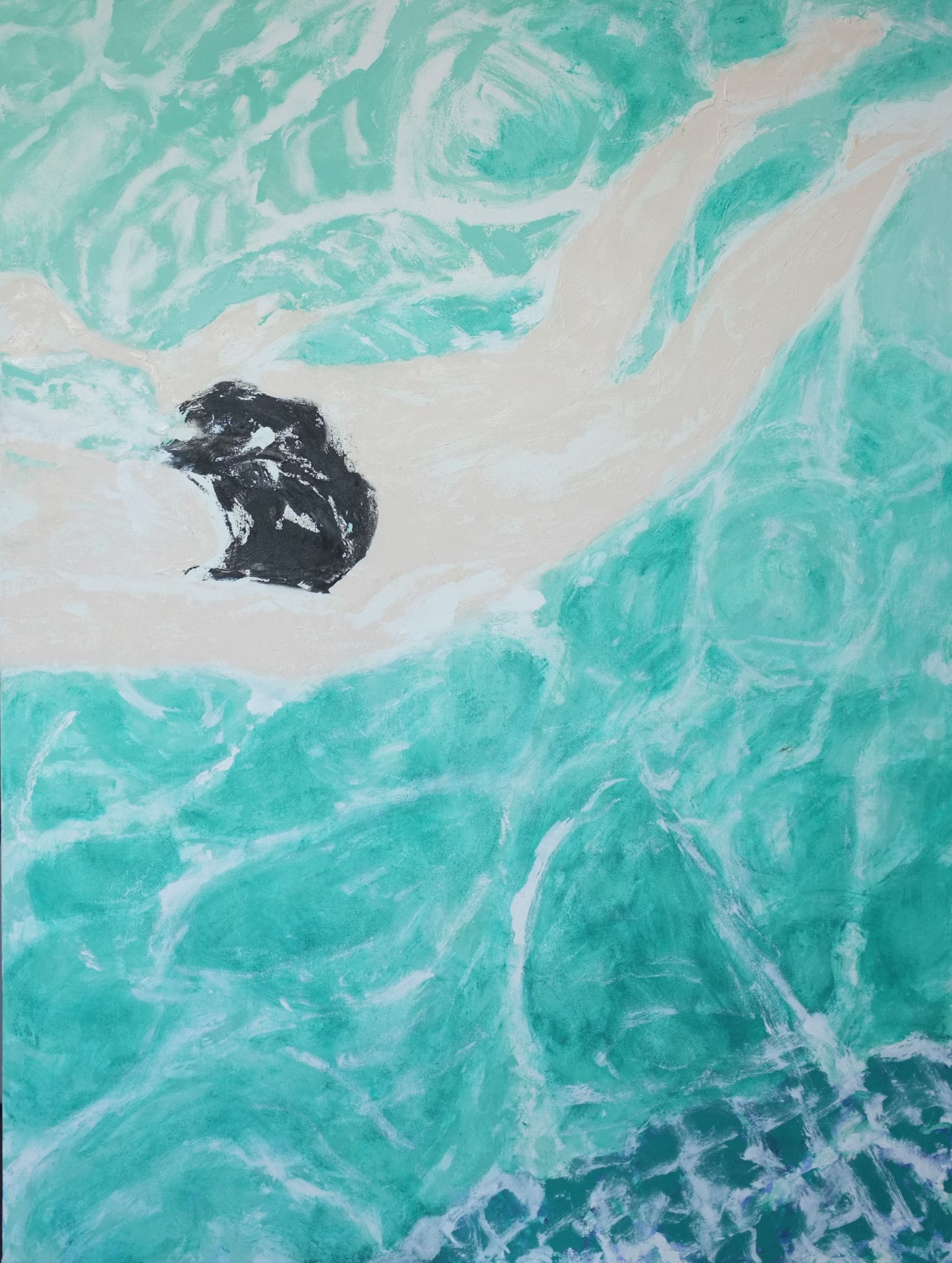   Swimmer,&nbsp; Oil on Canvas 