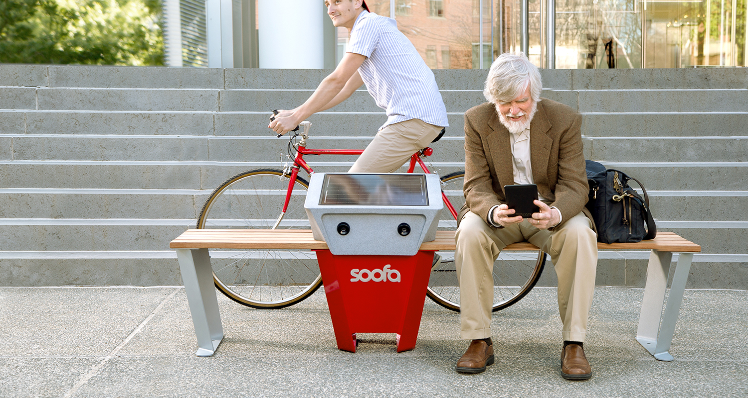 Soofa Bench is for people on the go