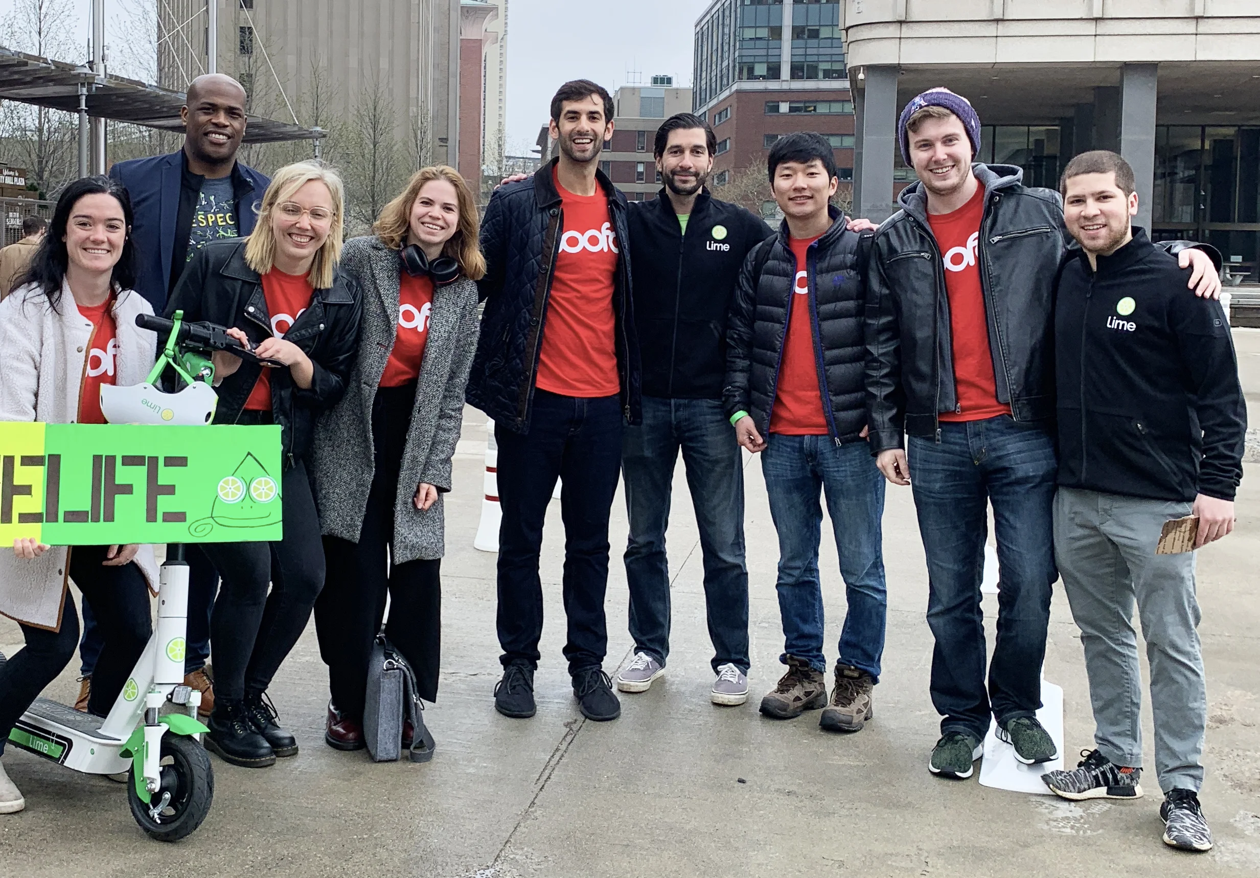 Meeting Boston’s Lime team at a pop-up event.