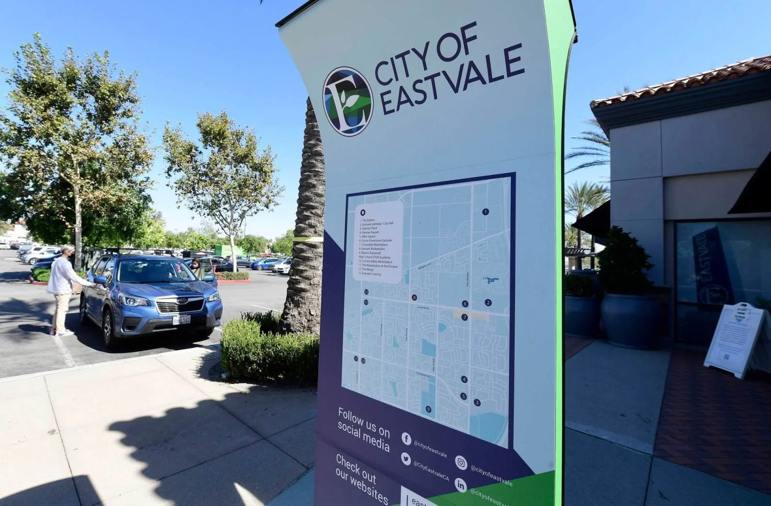 What are those new electronic kiosks in Eastvale and San Jacinto?