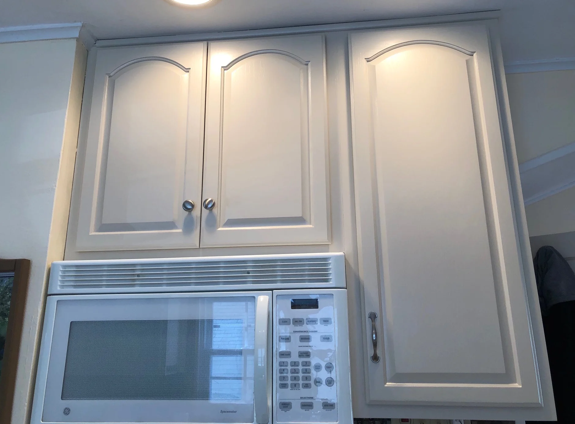Custom paint color for these cabinets.