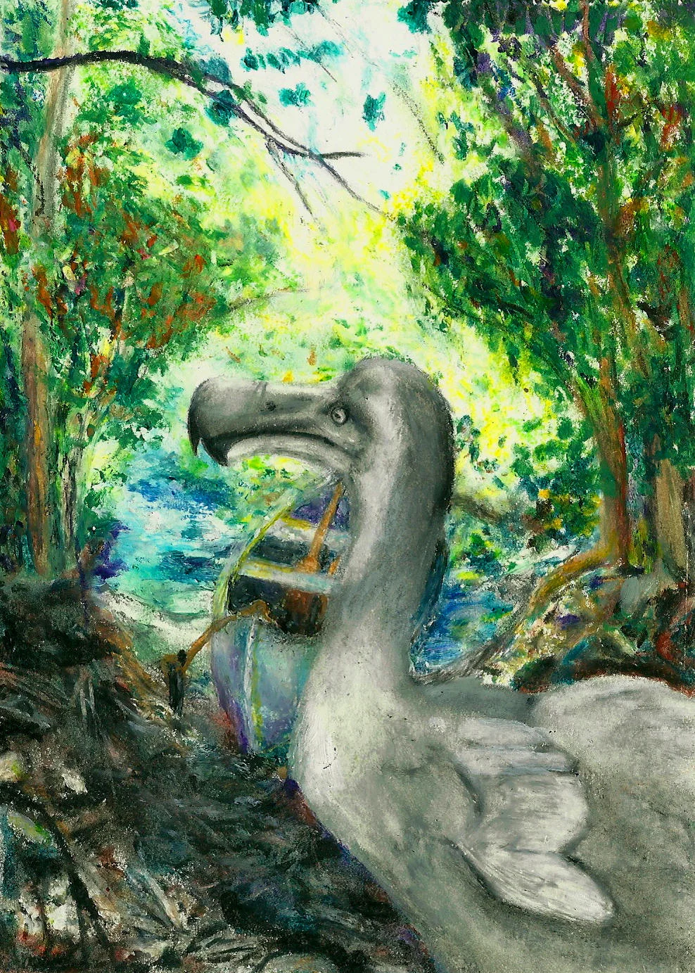 Dodo with Canoe