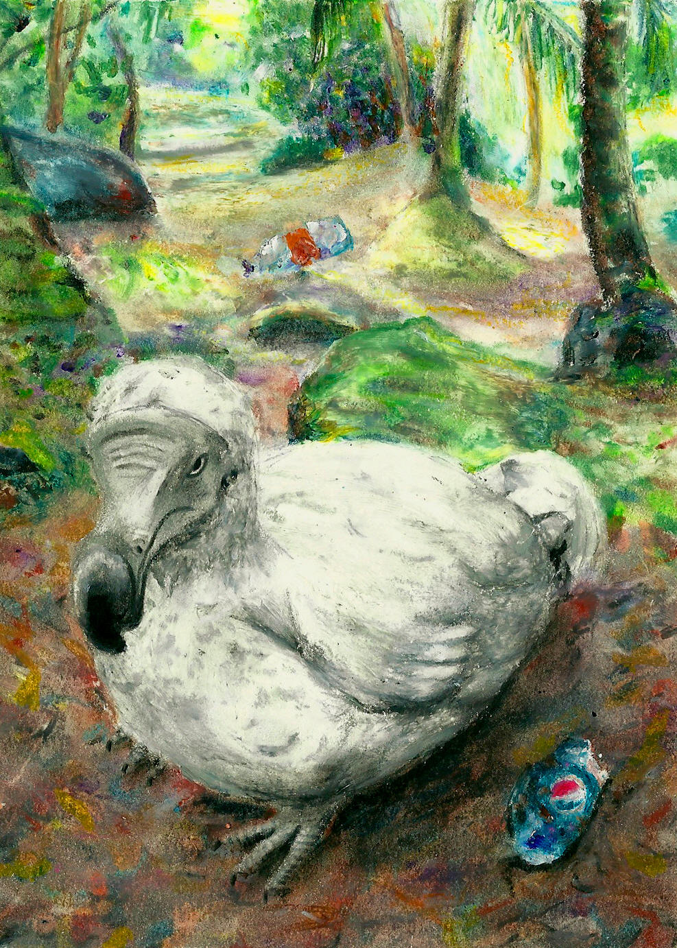Dodo with Forest Litter