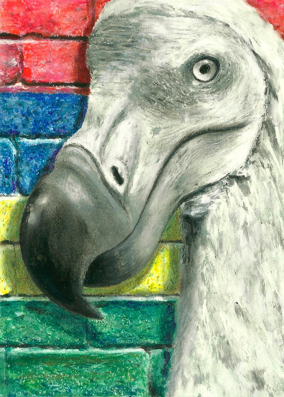 Dodo in Front of Mauritian Flag Wall Mural